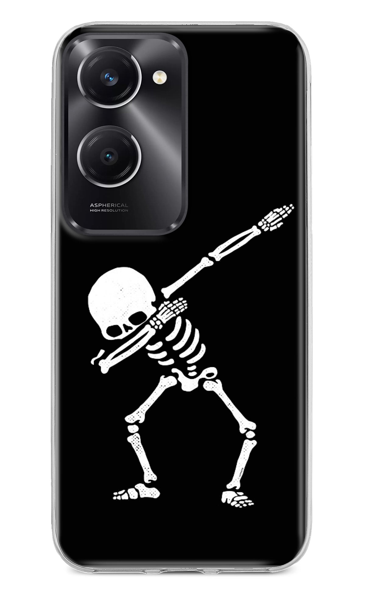 Dabbing Skeleton Art Vivo T3 Lite 5G Back Cover