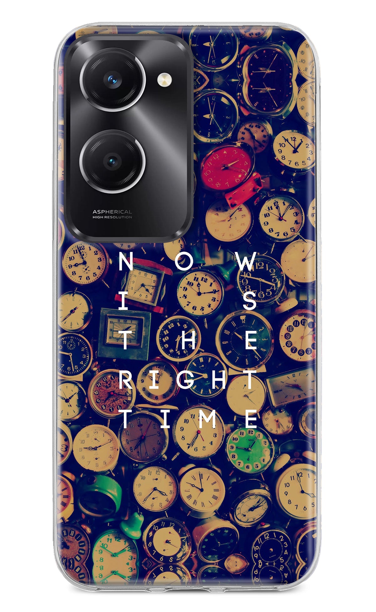 Now is the Right Time Quote Vivo T3 Lite 5G Back Cover