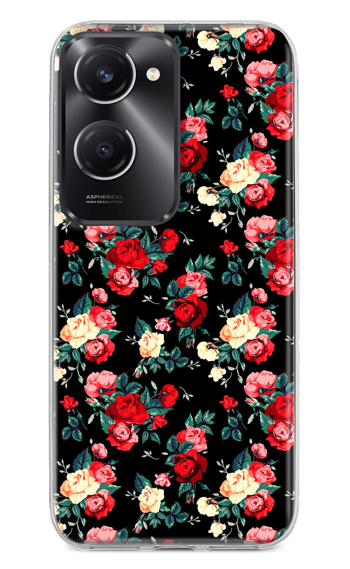 Rose Pattern Vivo T3 Lite 5G Back Cover