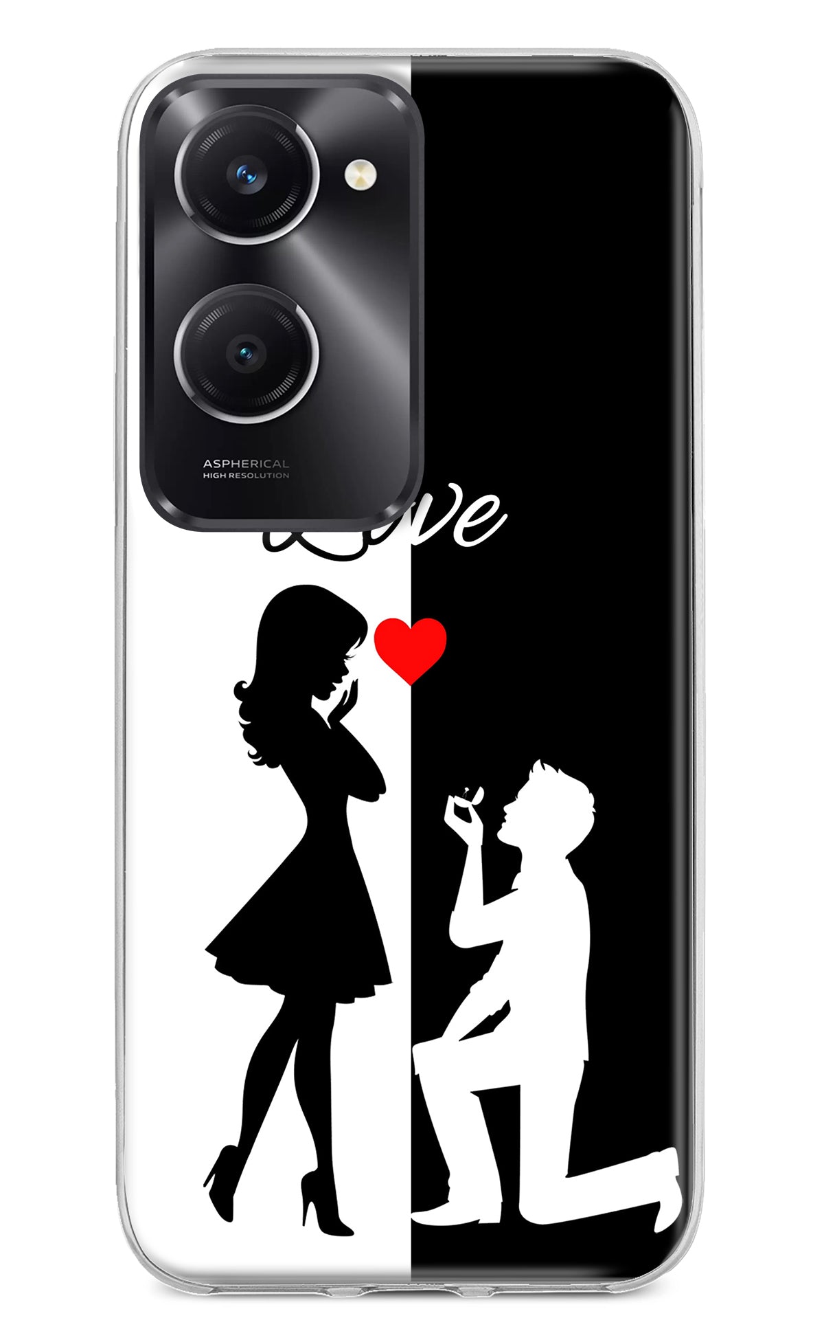 Love Propose Black And White Vivo T3 Lite 5G Back Cover