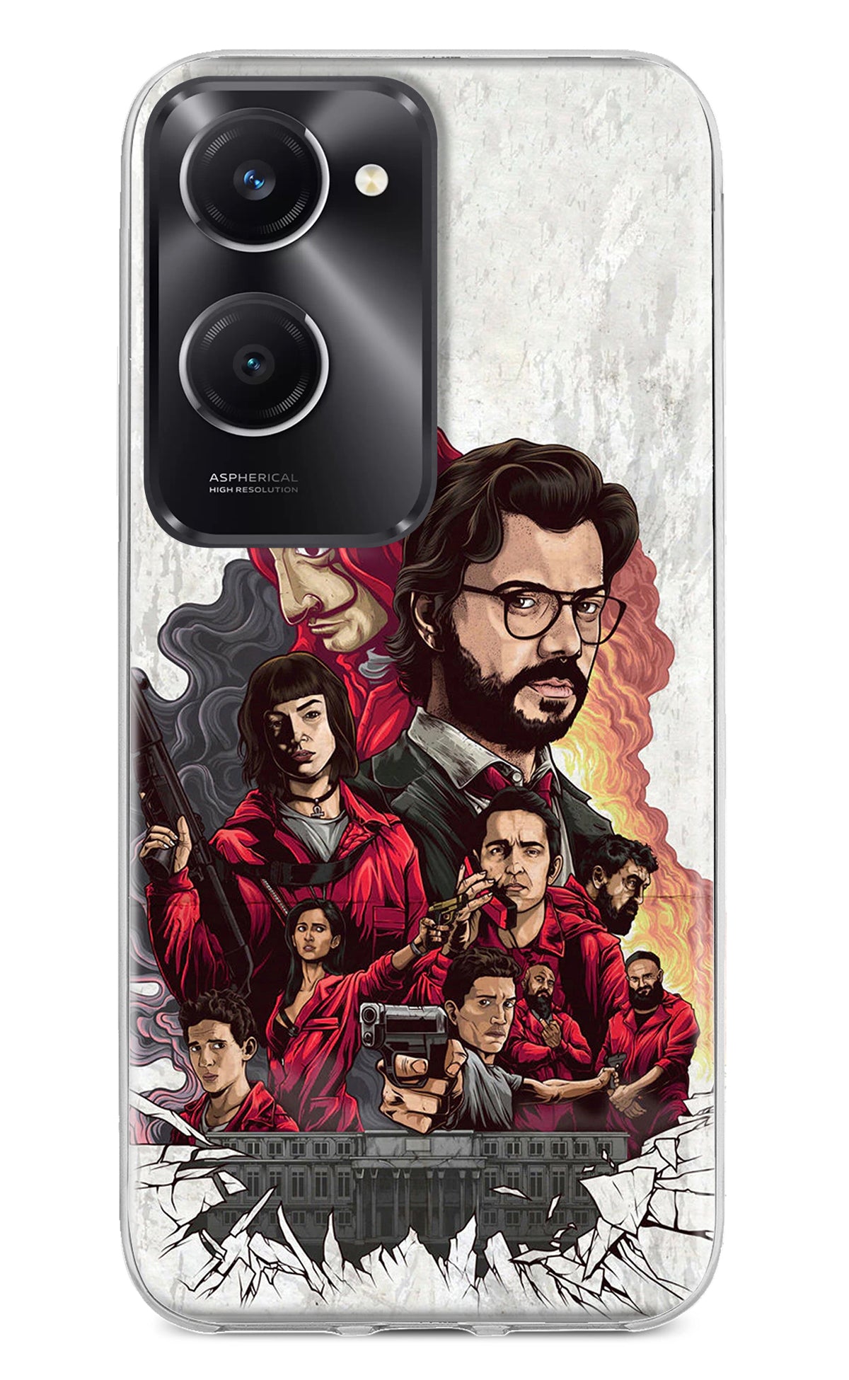 Money Heist Artwork Vivo T3 Lite 5G Back Cover