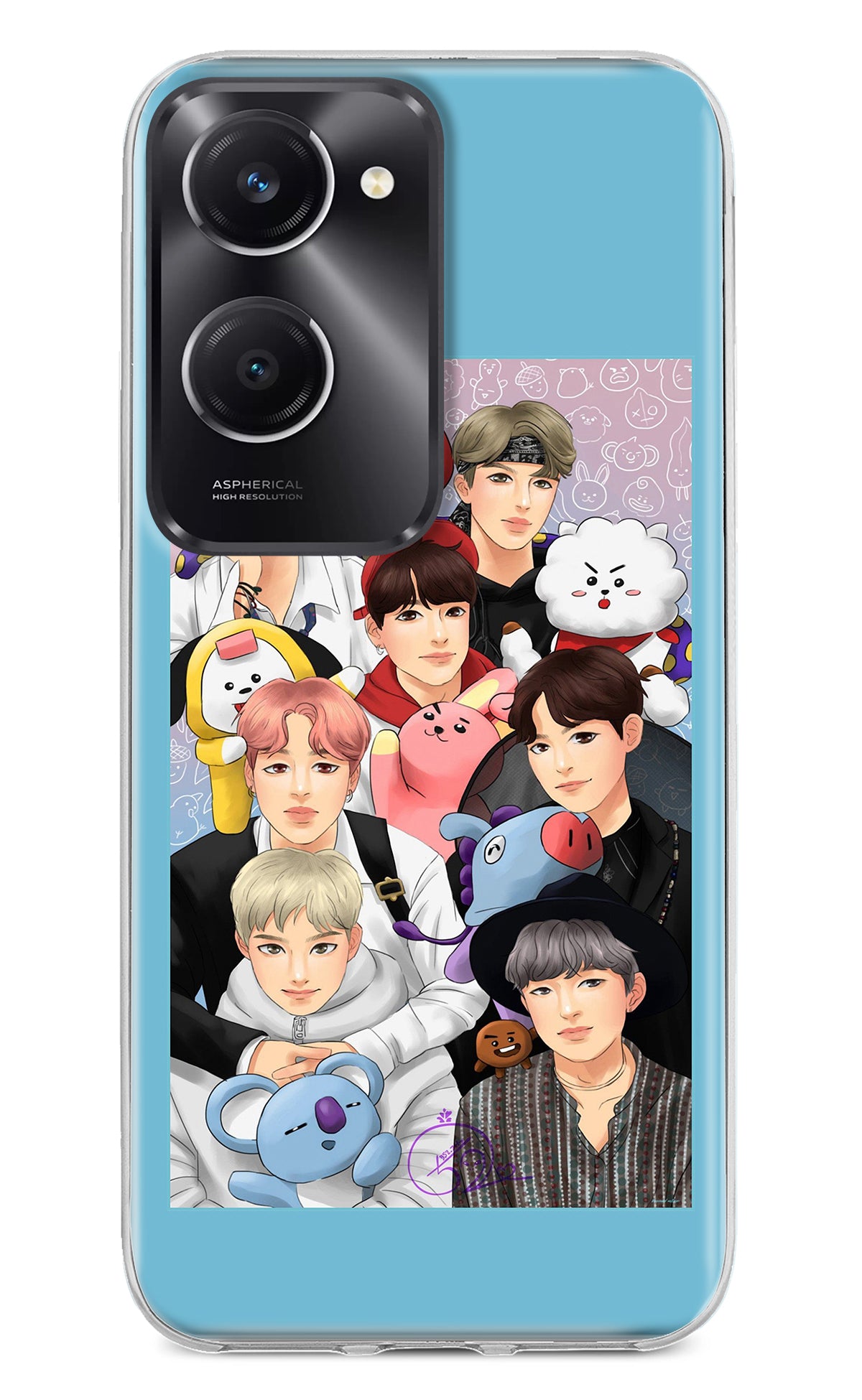 BTS with animals Vivo T3 Lite 5G Back Cover