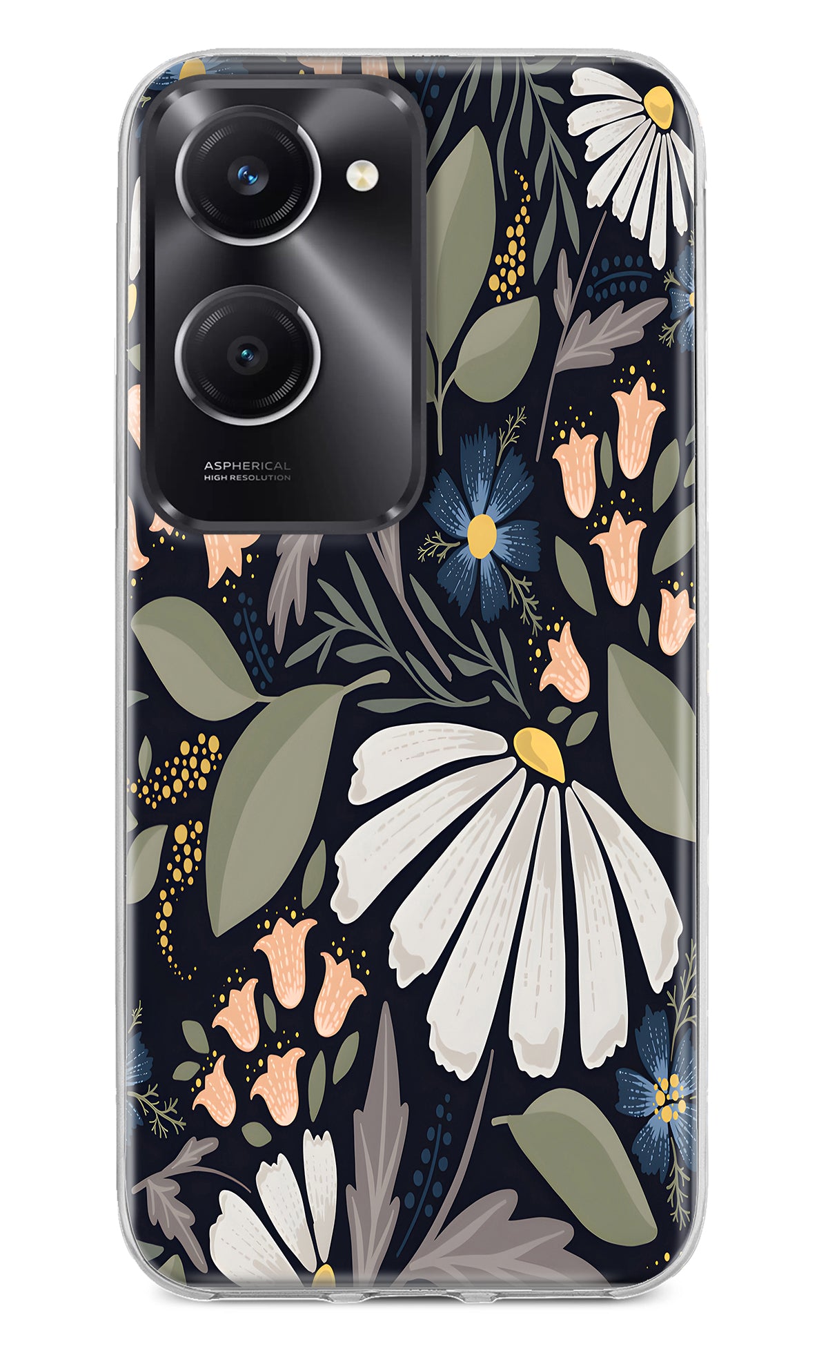 Flowers Art Vivo T3 Lite 5G Back Cover