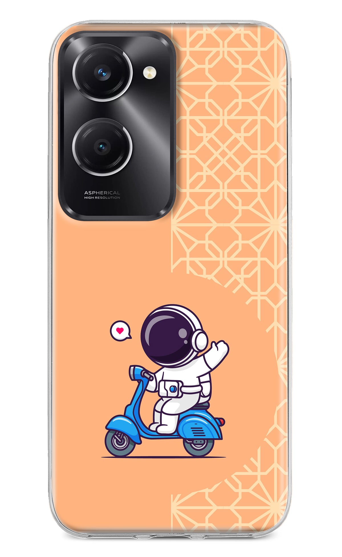 Cute Astronaut Riding Vivo T3 Lite 5G Back Cover