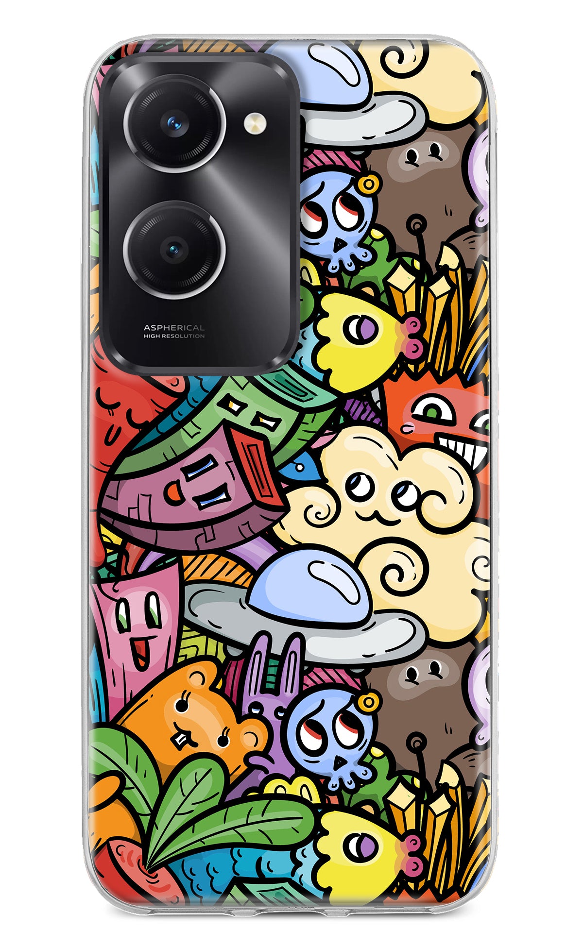 Veggie Doodle Vivo T3 Lite 5G Back Cover