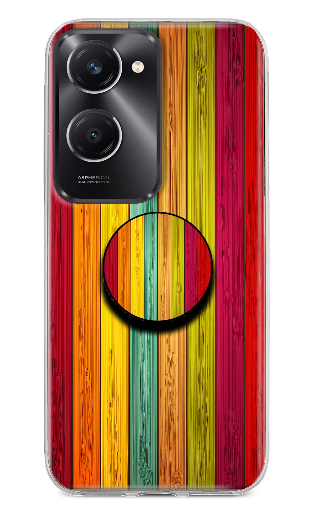 Multicolor Wooden Vivo T3 Lite 5G Pop Case