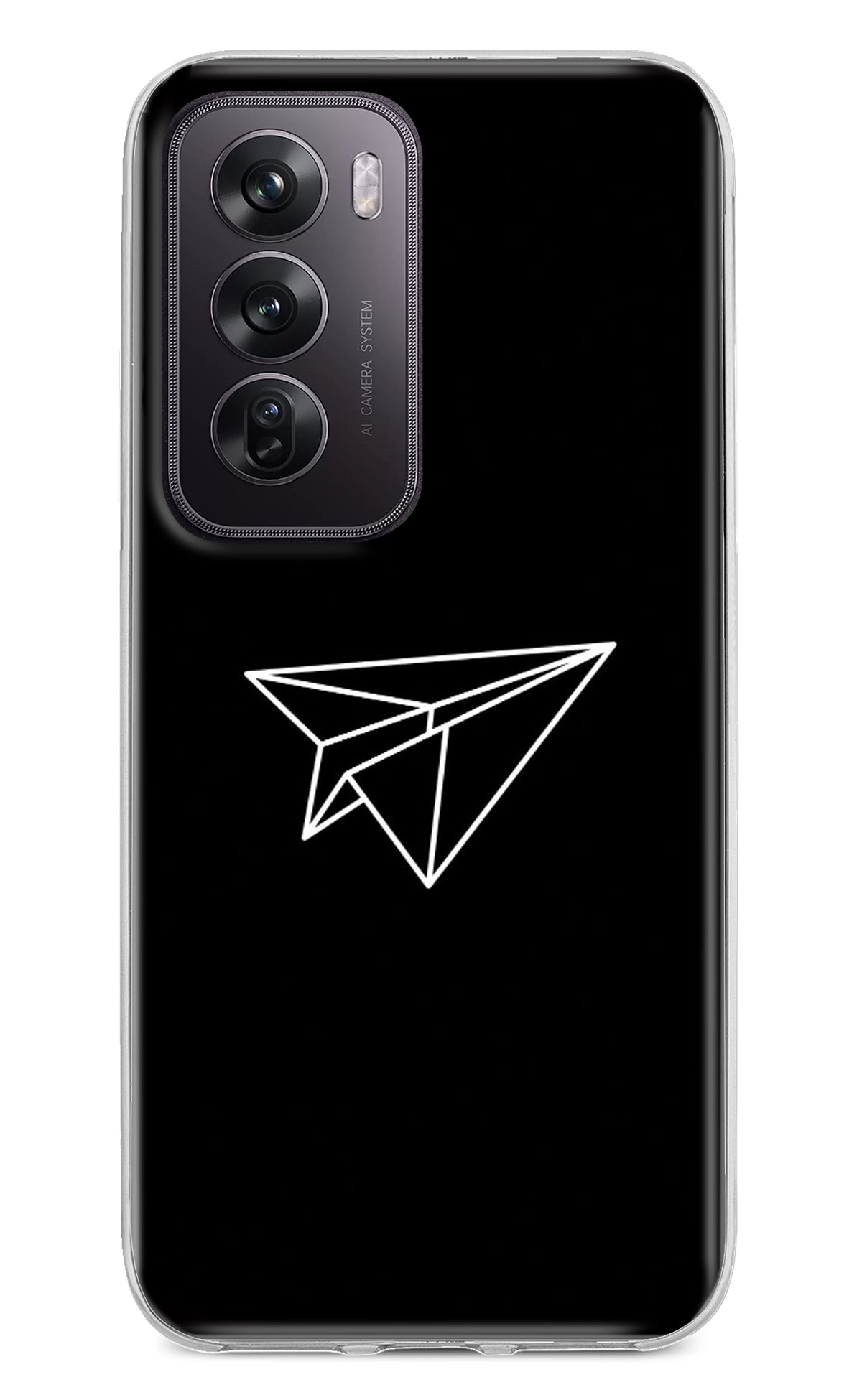 Paper Plane White Oppo Reno12 Pro 5G Back Cover