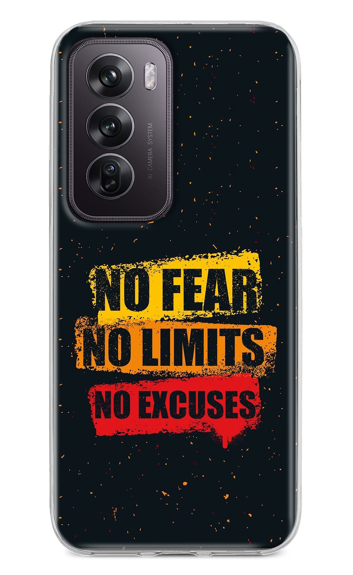 No Fear No Limits No Excuse Oppo Reno12 Pro 5G Back Cover