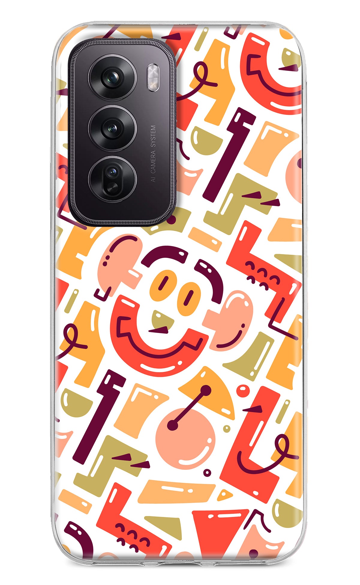 Doodle Pattern Oppo Reno12 Pro 5G Back Cover