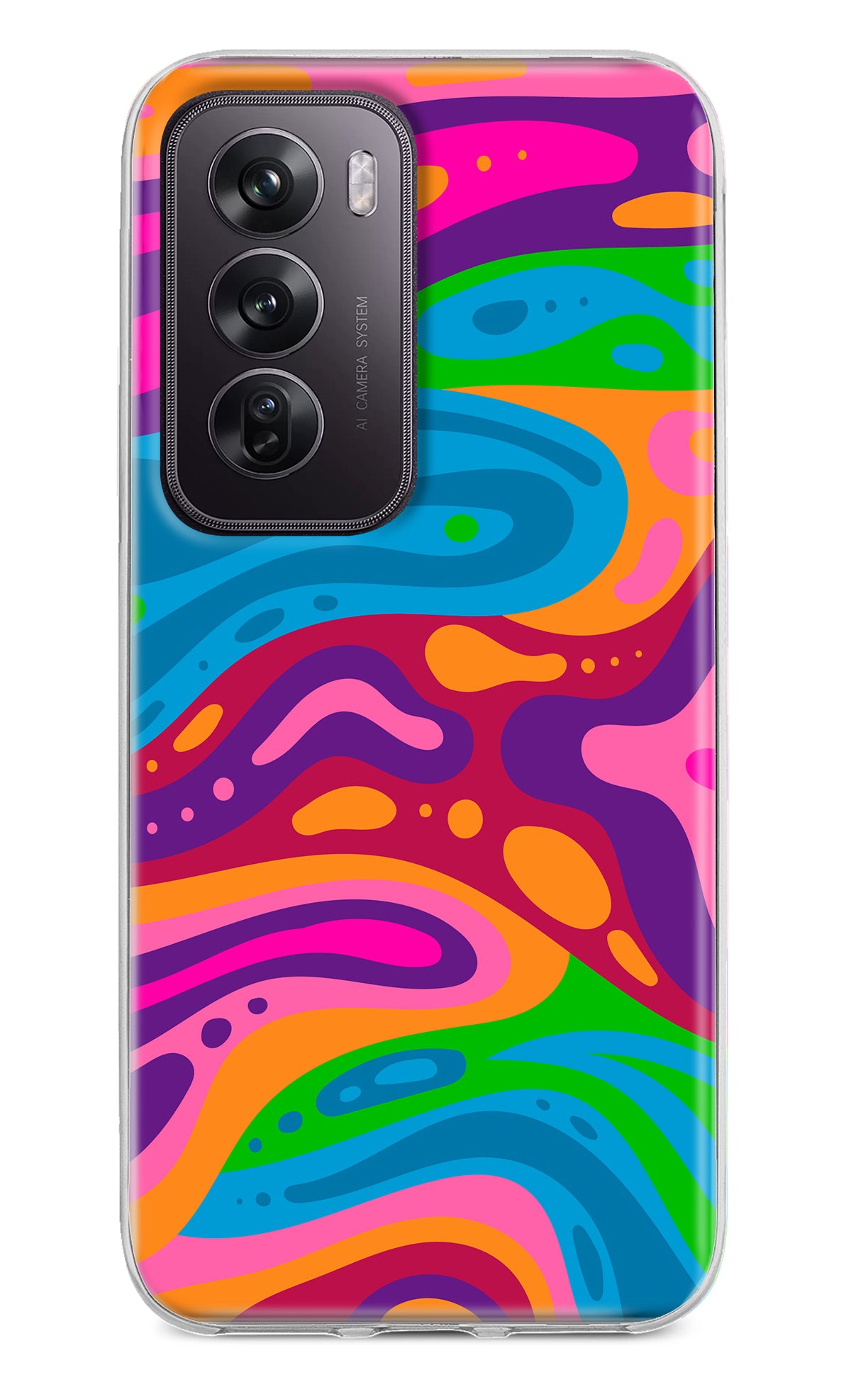 Trippy Pattern Oppo Reno12 Pro 5G Back Cover