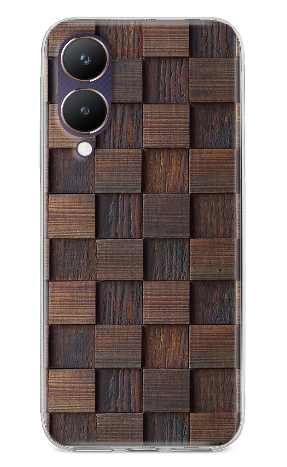 Wooden Cube Design Vivo Y28 5G Back Cover