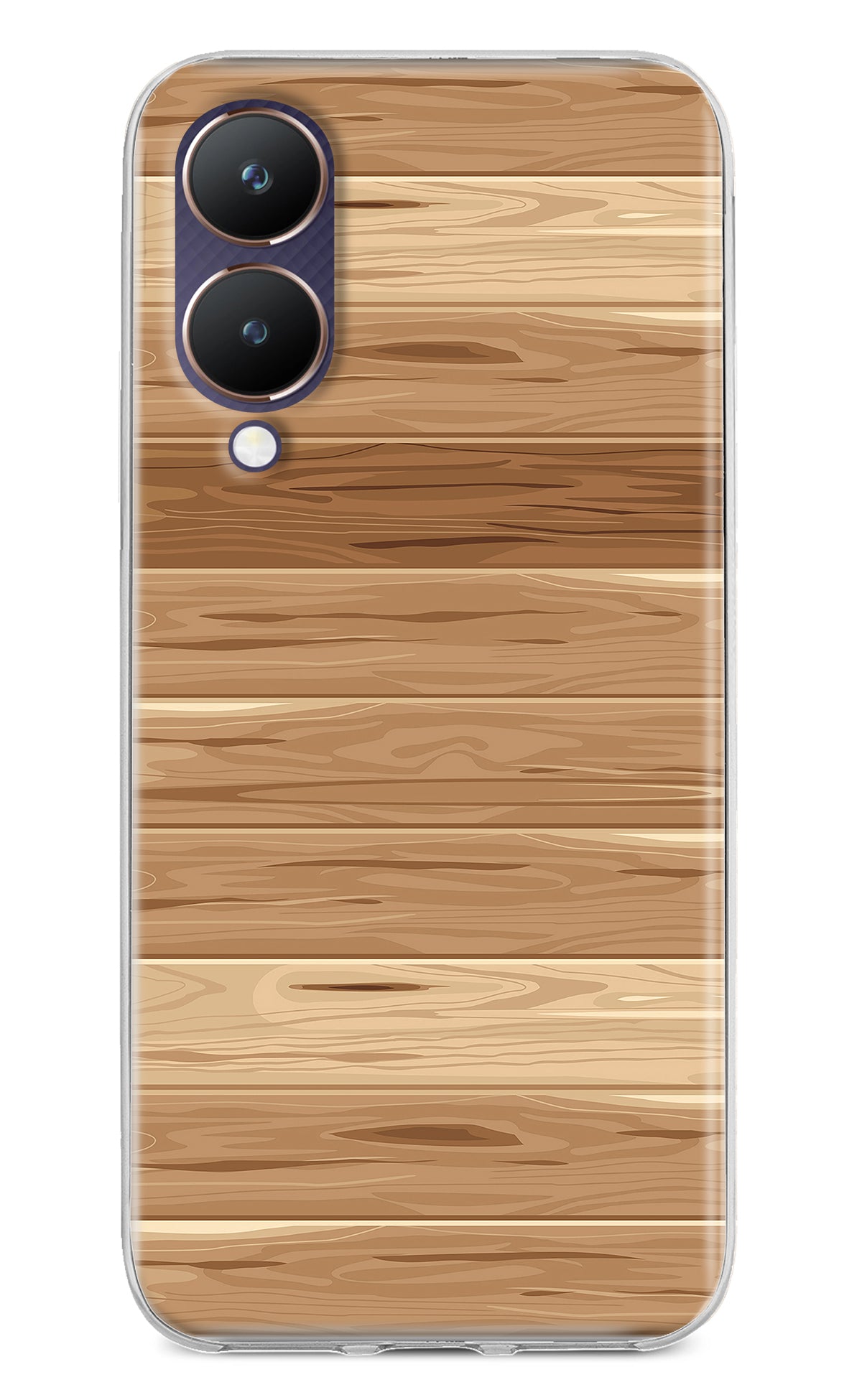 Wooden Vector Vivo Y28 5G Back Cover