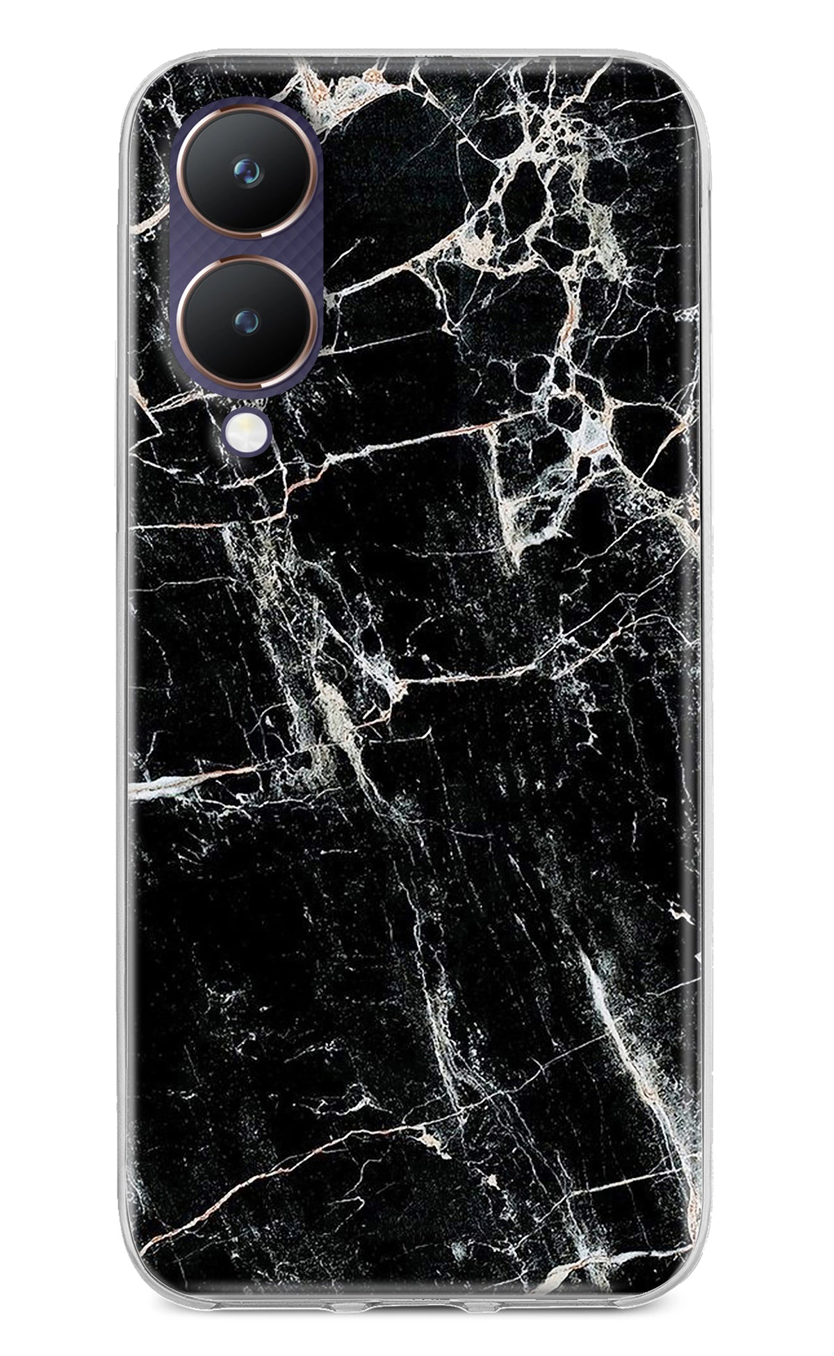 Black Marble Texture Vivo Y28 5G Back Cover