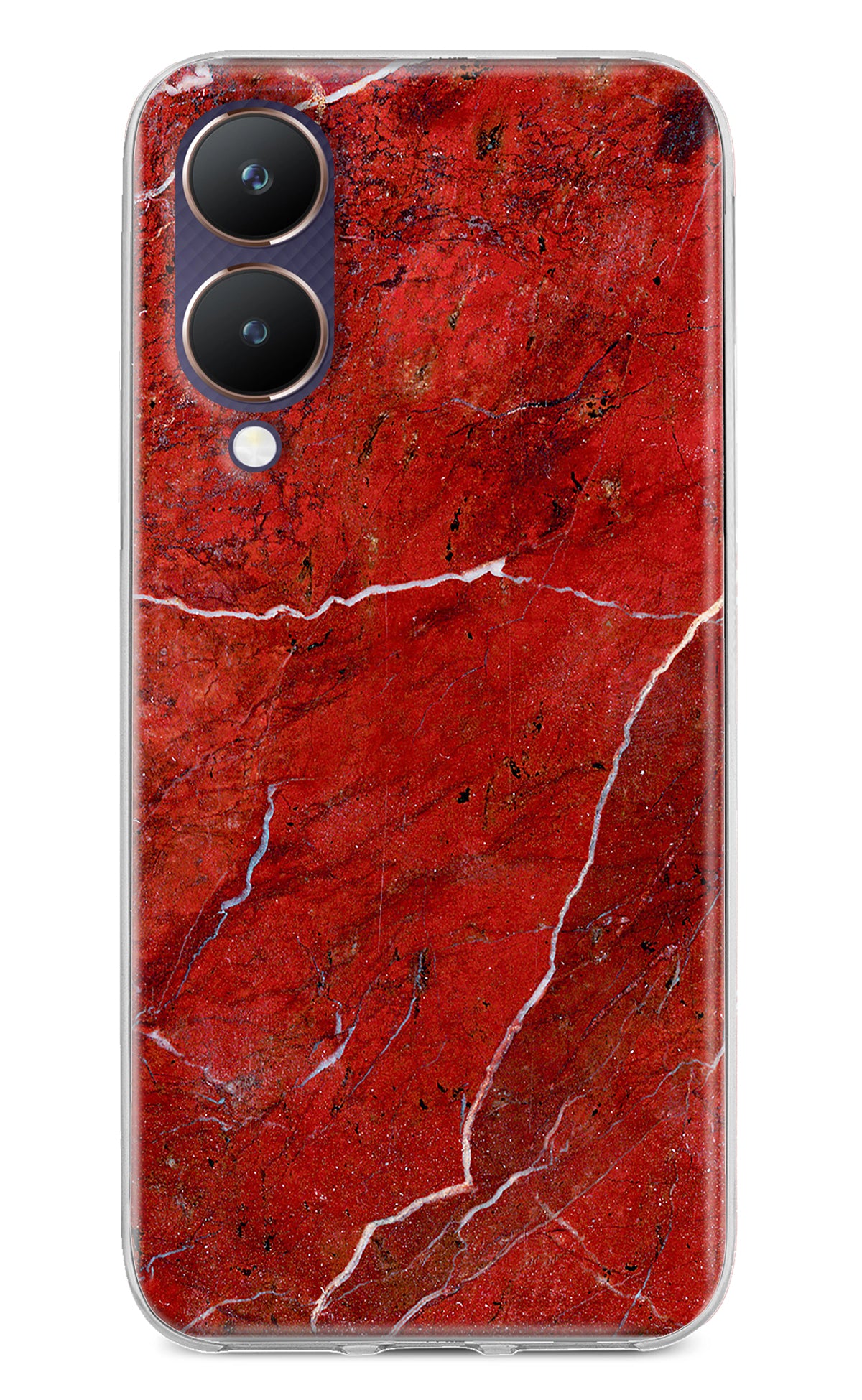 Red Marble Design Vivo Y28 5G Back Cover