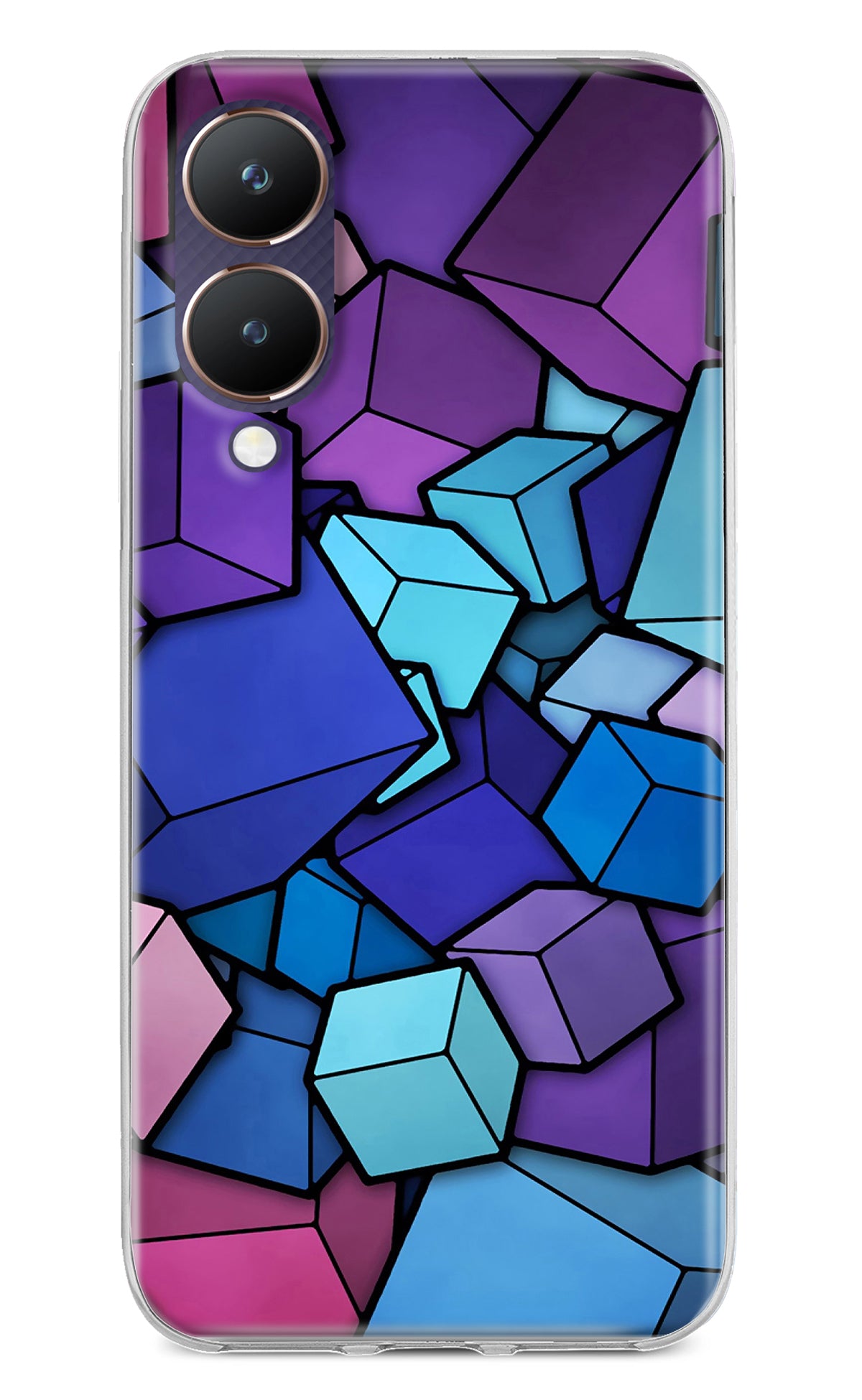 Cubic Abstract Vivo Y28 5G Back Cover