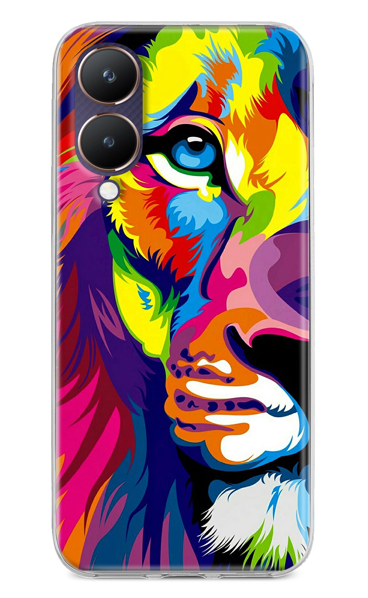 Lion Half Face Vivo Y28 5G Back Cover