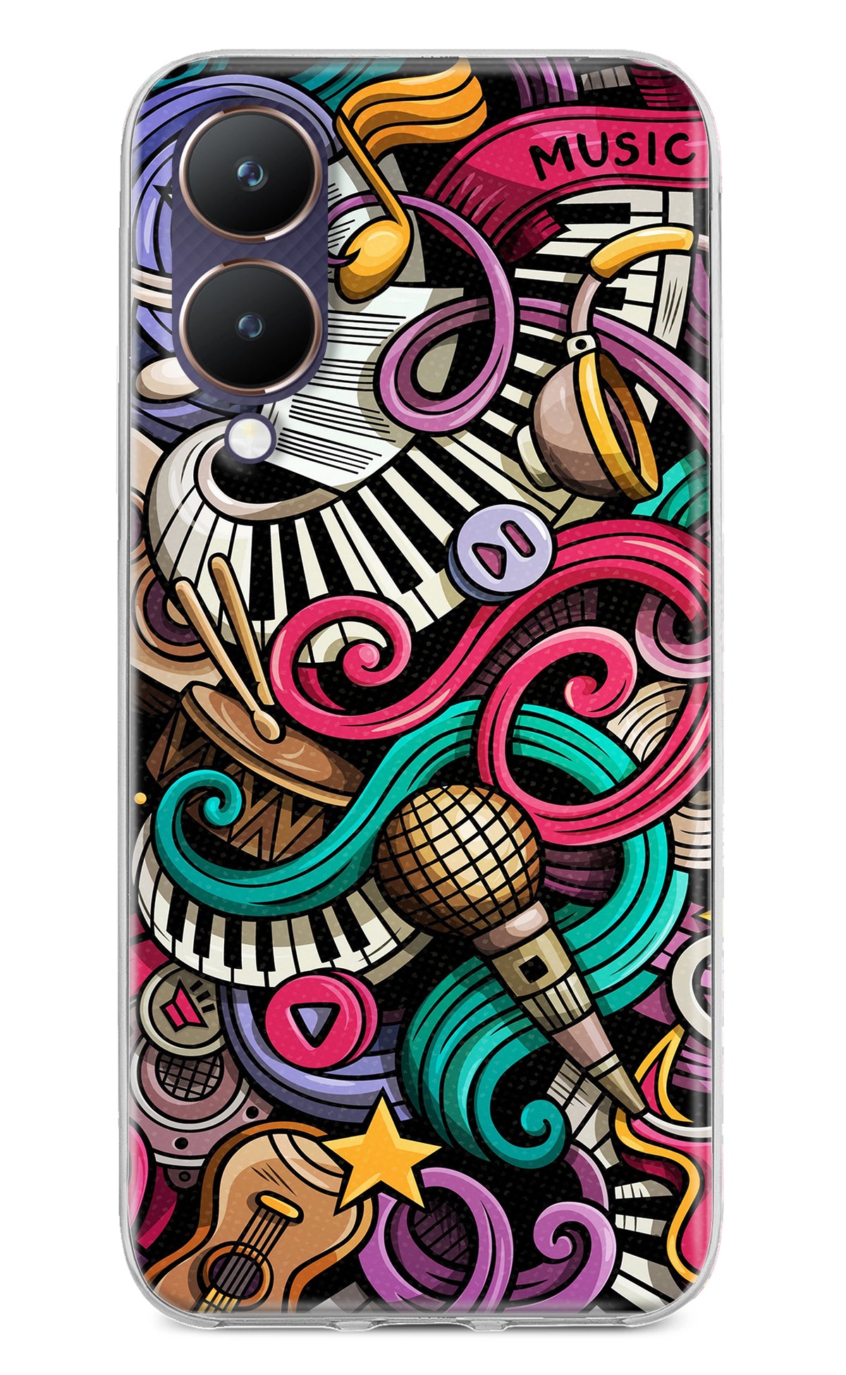 Music Abstract Vivo Y28 5G Back Cover