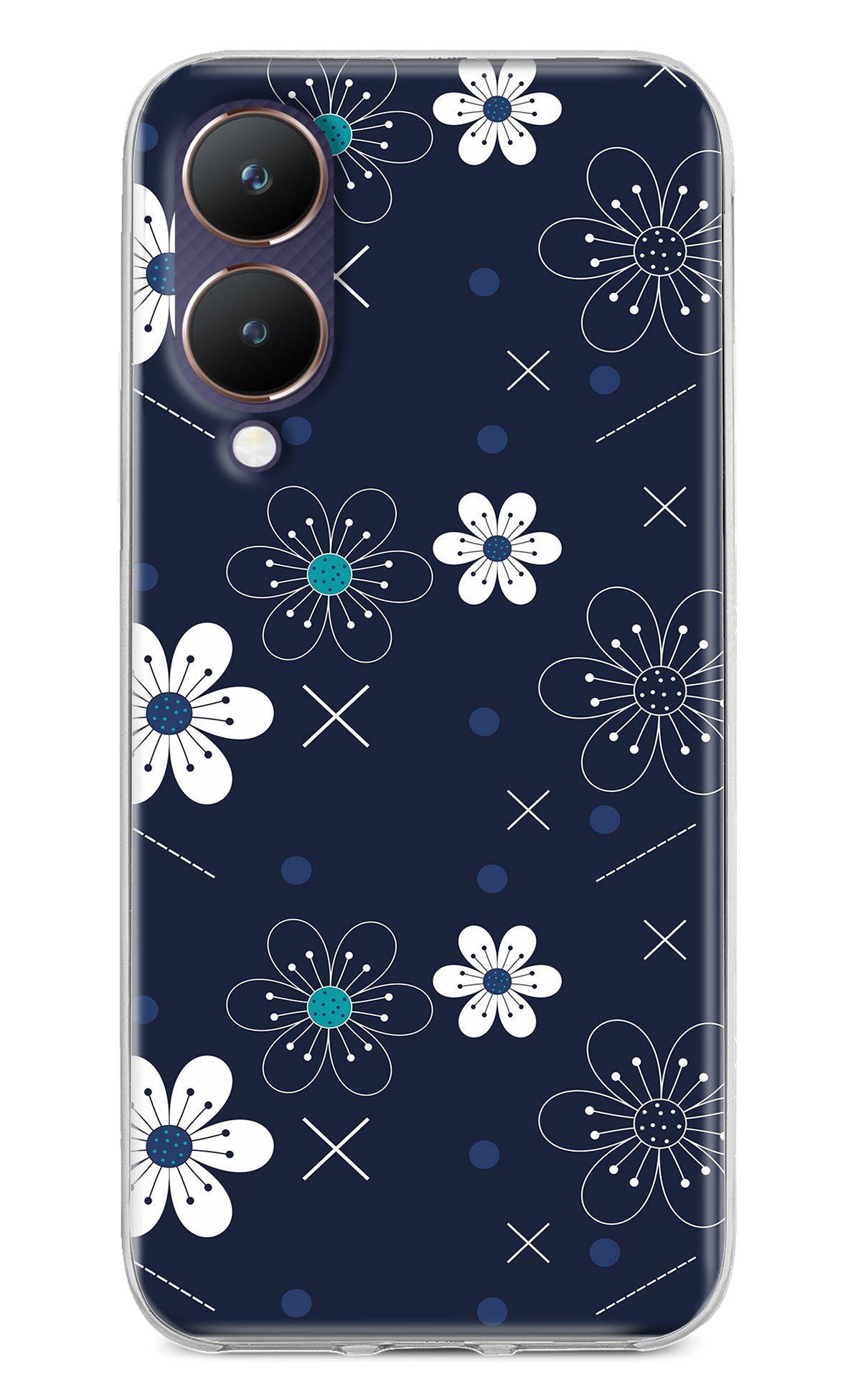 Flowers Vivo Y28 5G Back Cover