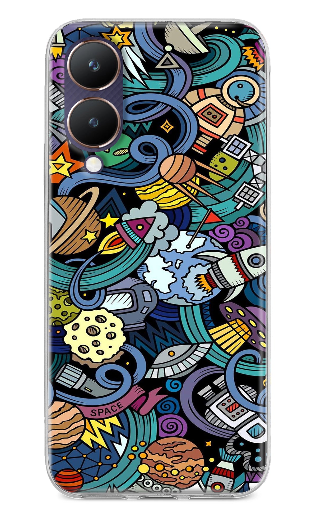 Space Abstract Vivo Y28 5G Back Cover