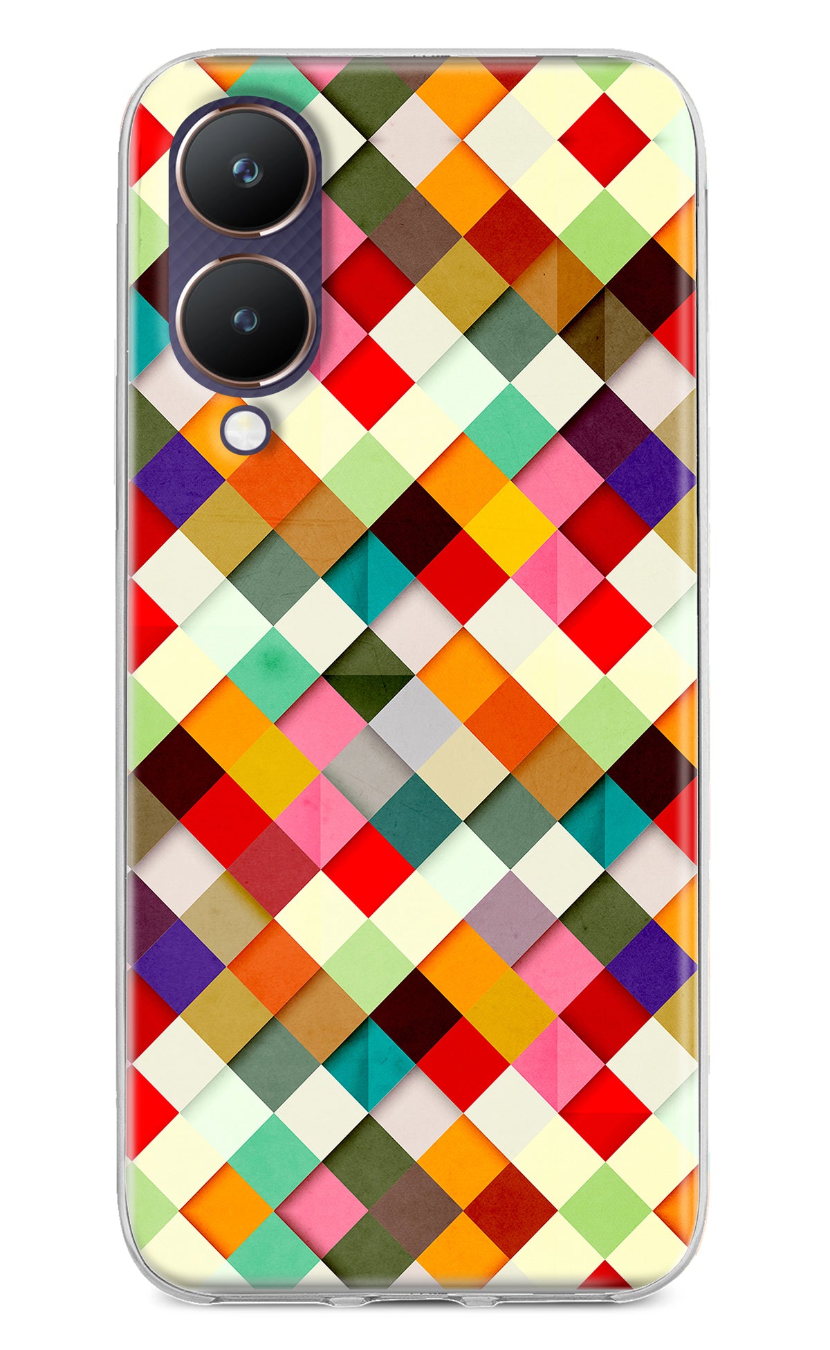 Geometric Abstract Colorful Vivo Y28 5G Back Cover