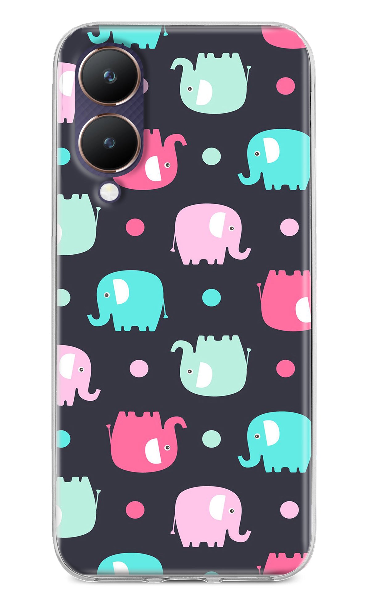 Elephants Vivo Y28 5G Back Cover