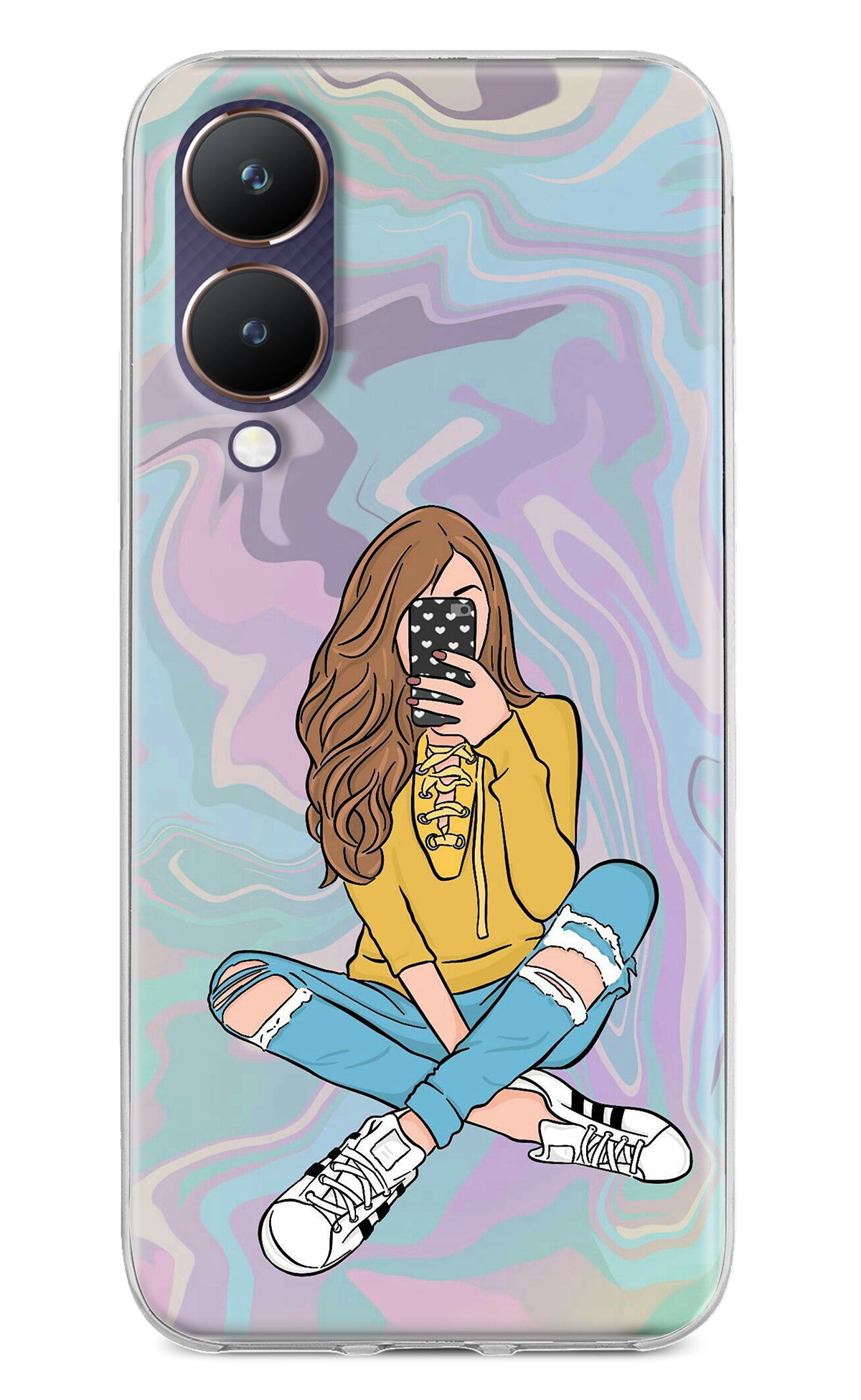 Selfie Girl Vivo Y28 5G Back Cover