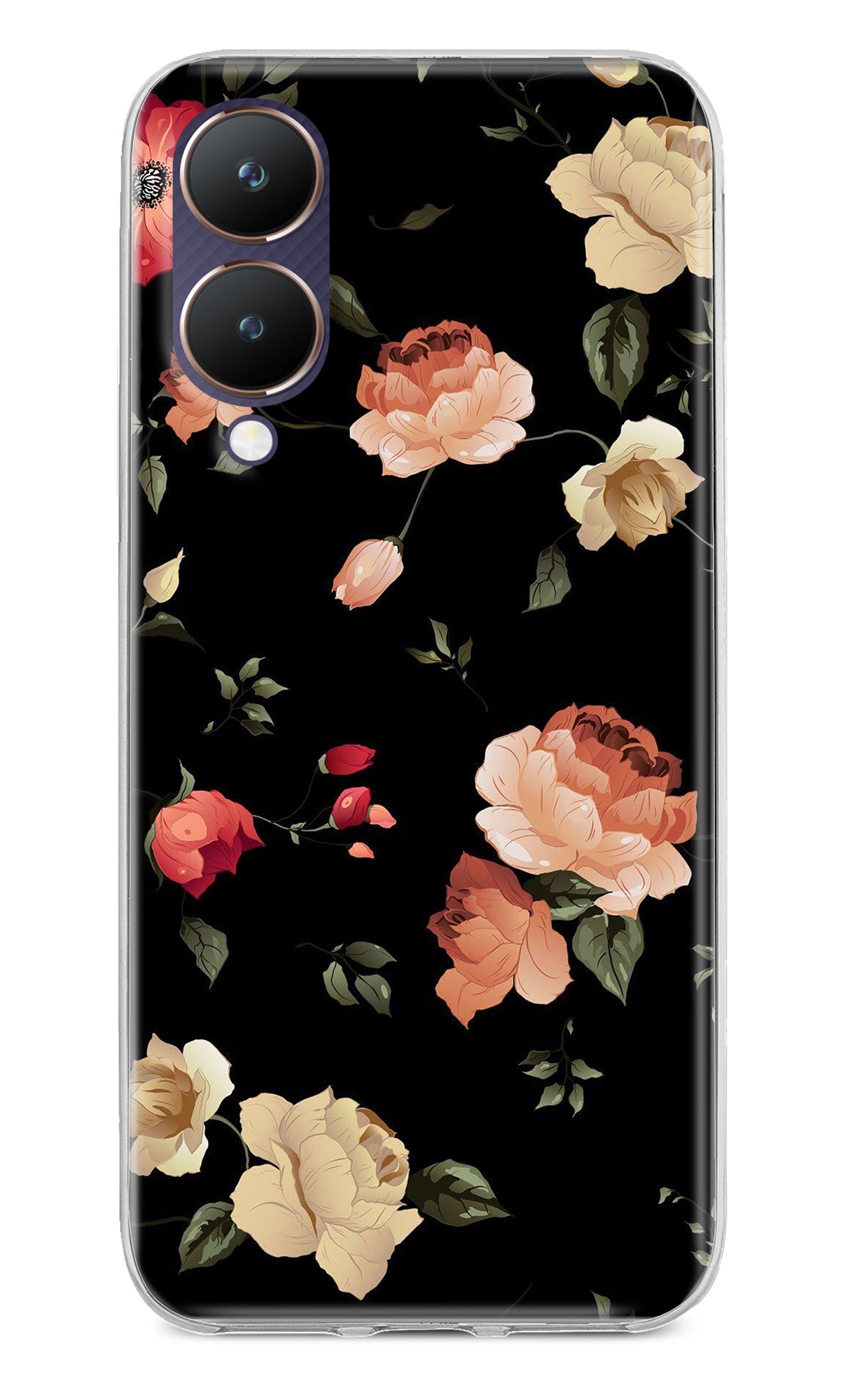 Flowers Vivo Y28 5G Back Cover