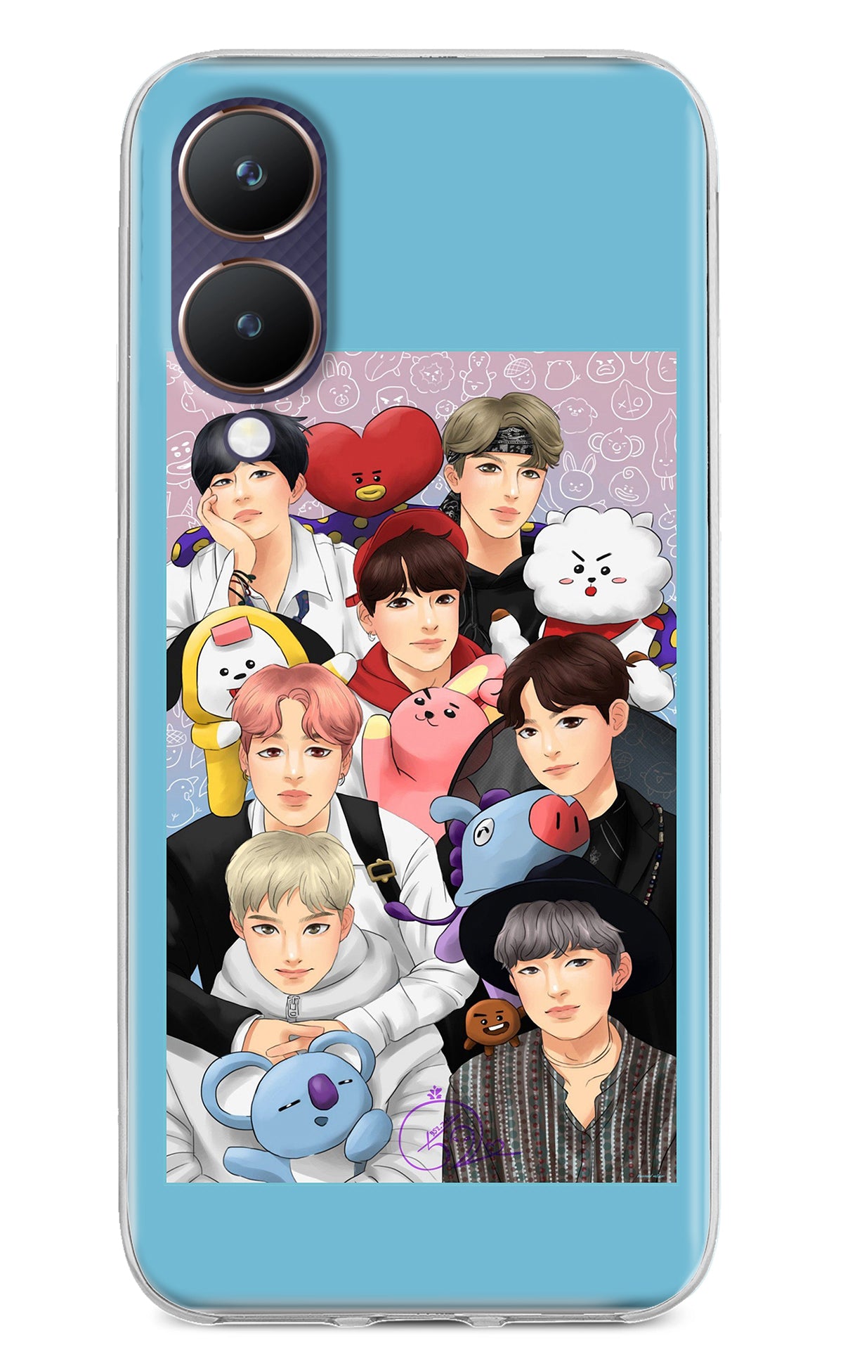 BTS with animals Vivo Y28 5G Back Cover