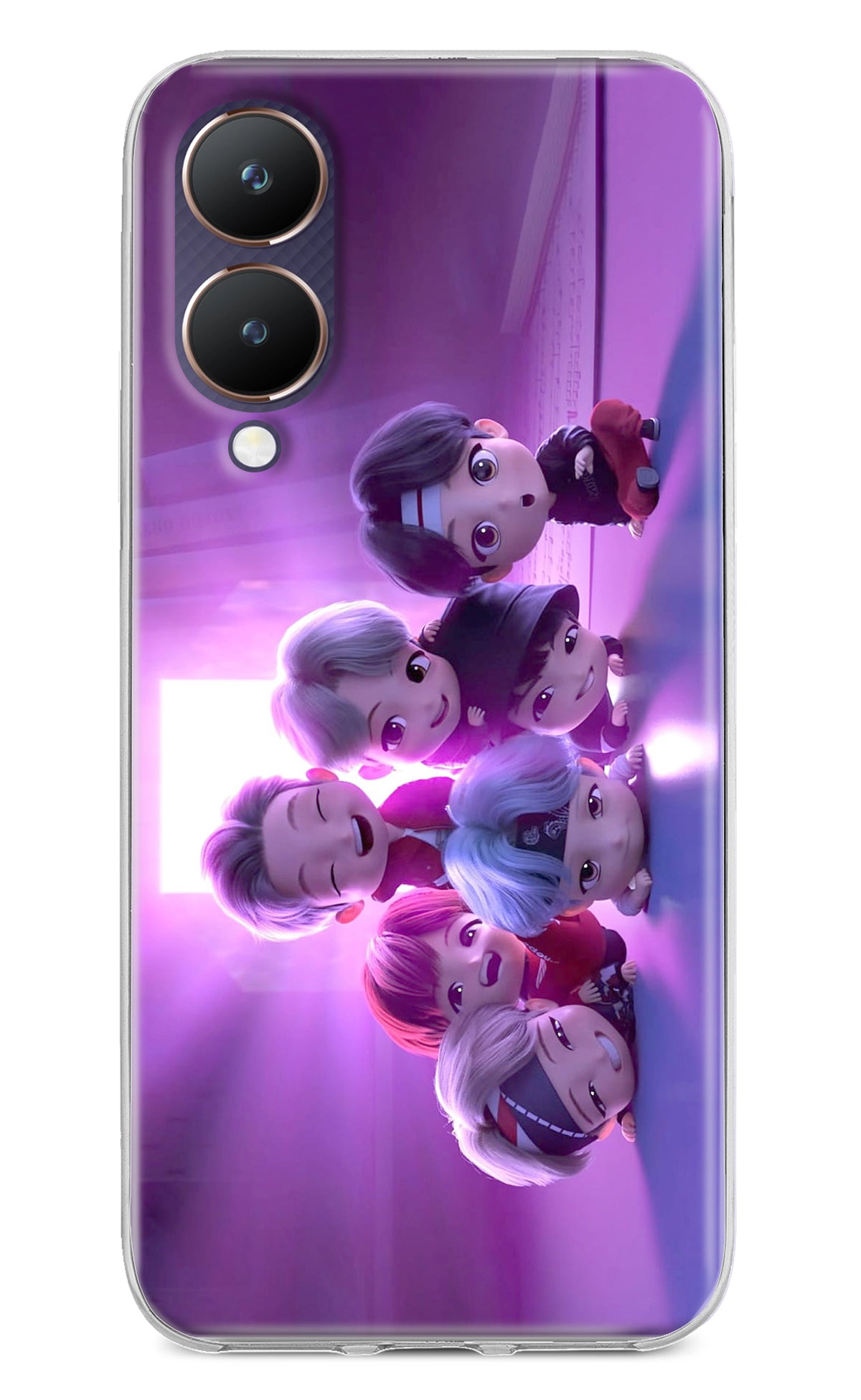 BTS Chibi Vivo Y28 5G Back Cover