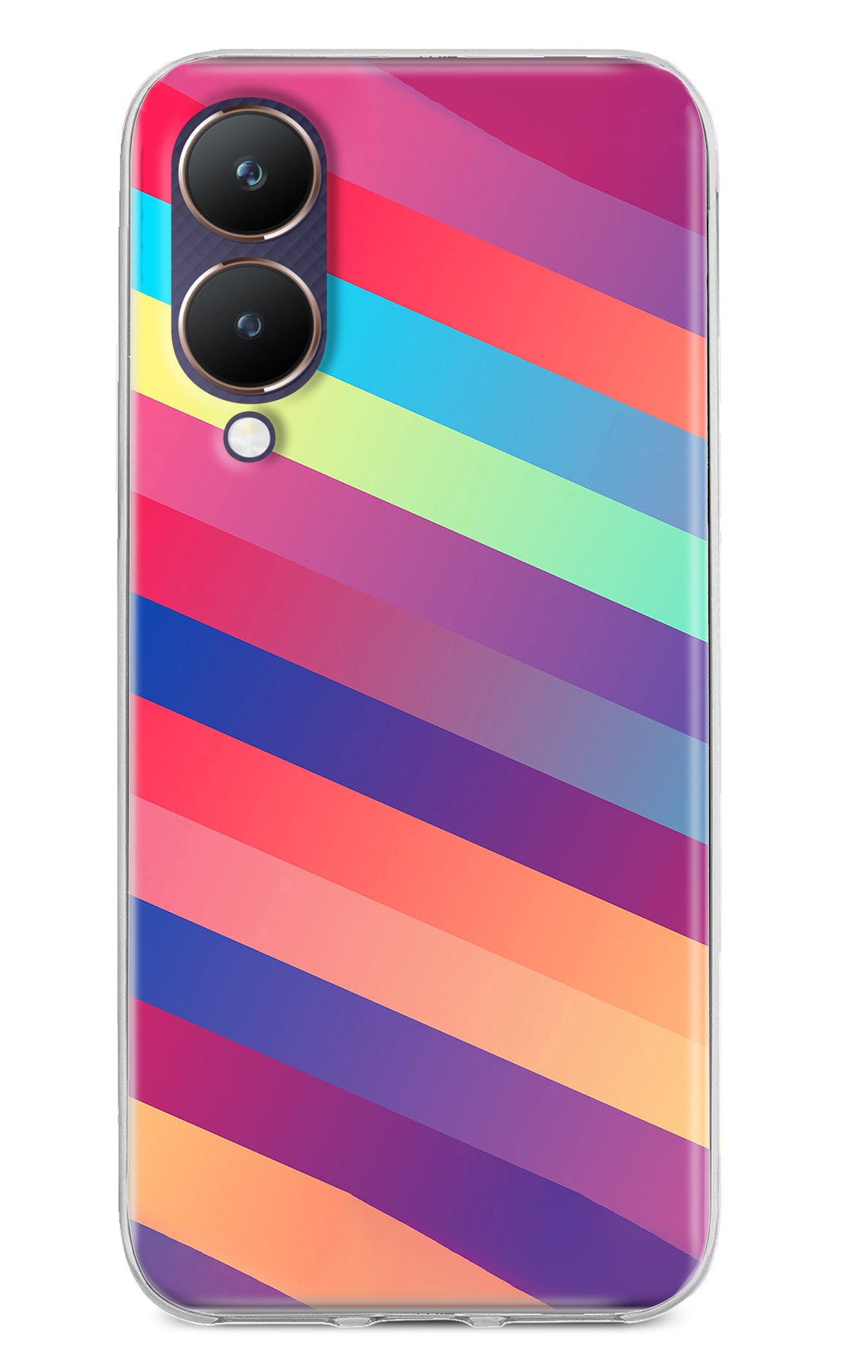 Stripes color Vivo Y28 5G Back Cover