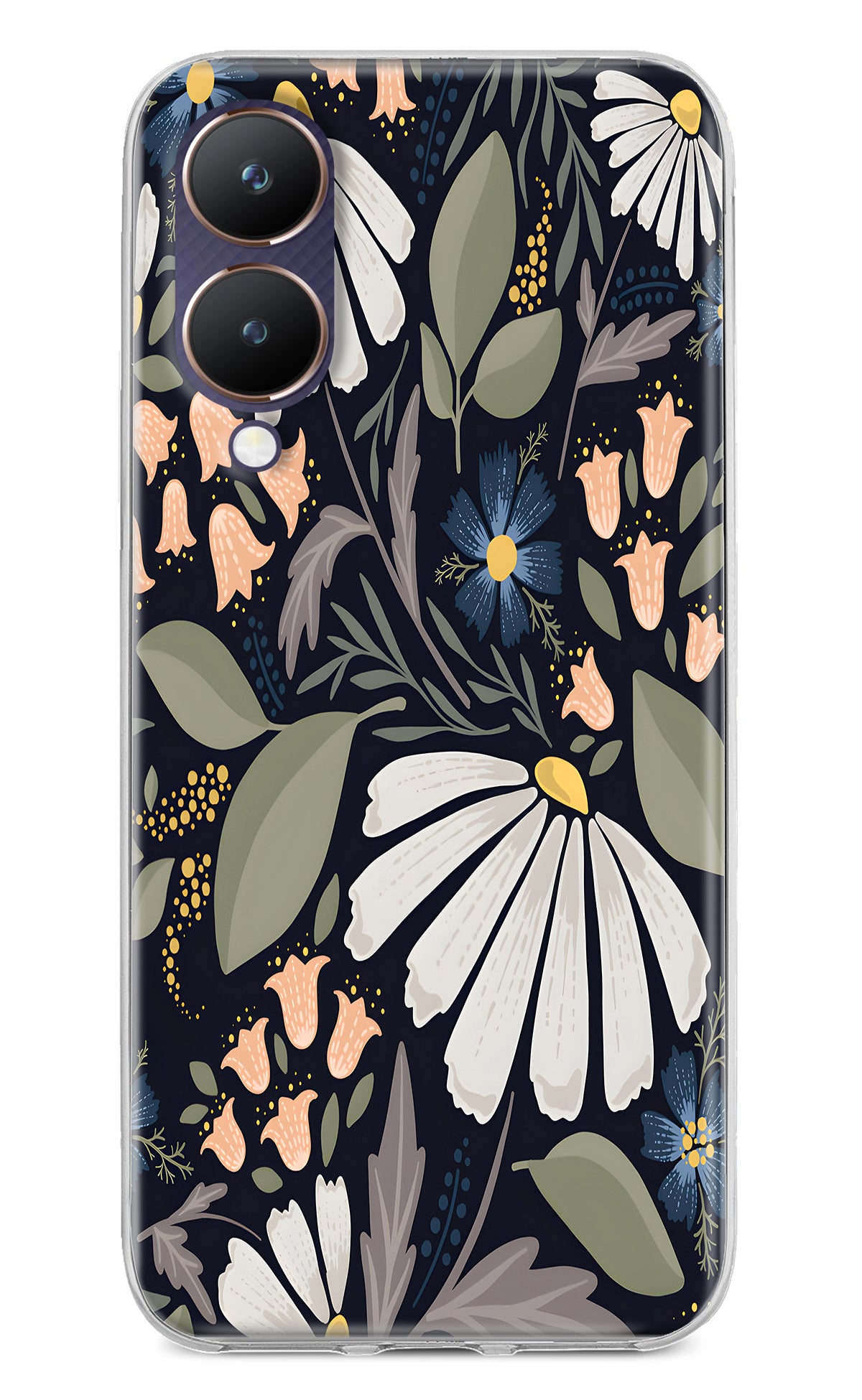 Flowers Art Vivo Y28 5G Back Cover