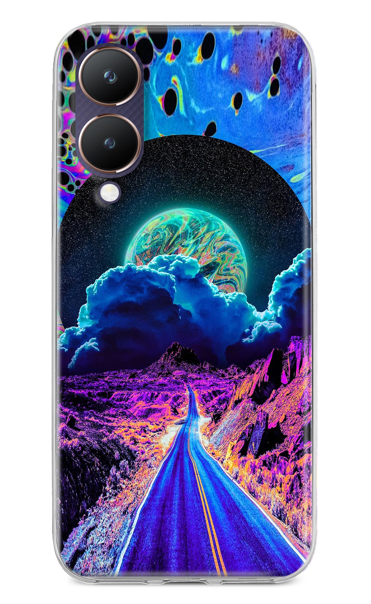 Psychedelic Painting Vivo Y28 5G Back Cover