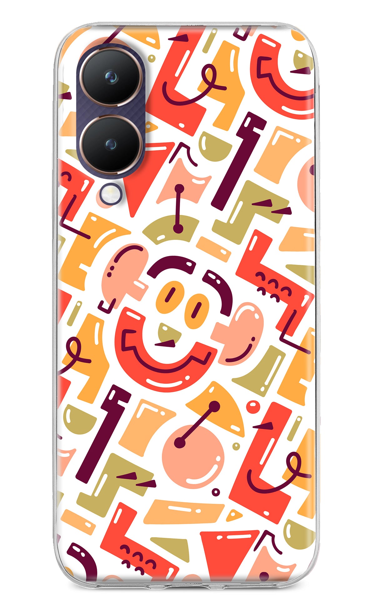 Doodle Pattern Vivo Y28 5G Back Cover