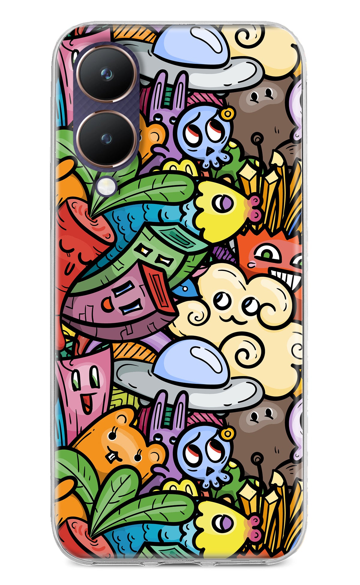 Veggie Doodle Vivo Y28 5G Back Cover