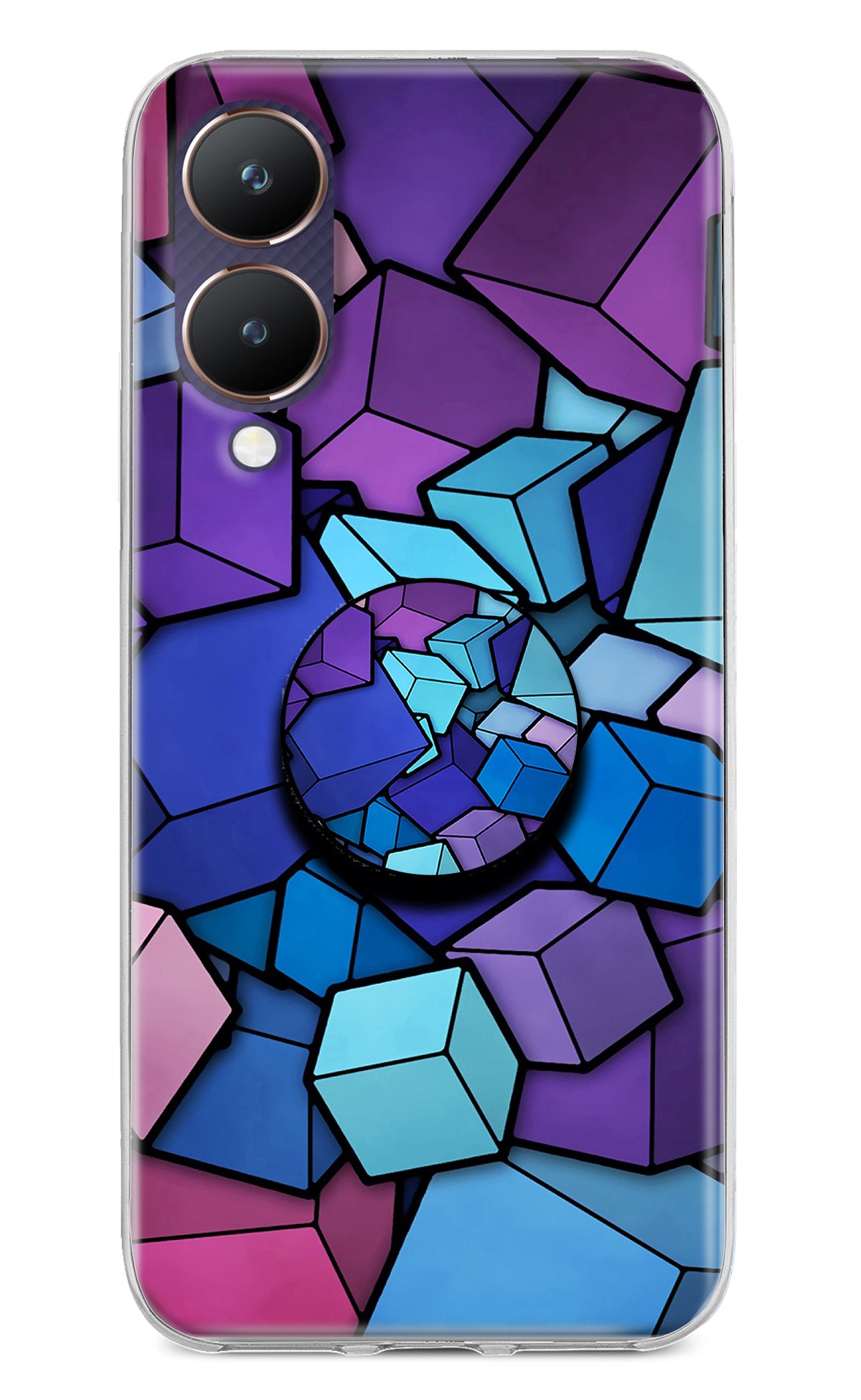 Cubic Abstract Vivo Y28 5G Pop Case