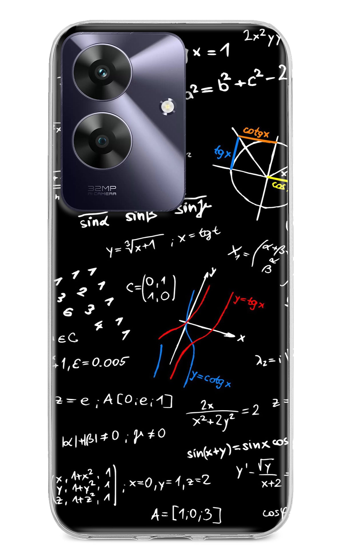 Mathematics Formula Realme C61 Back Cover