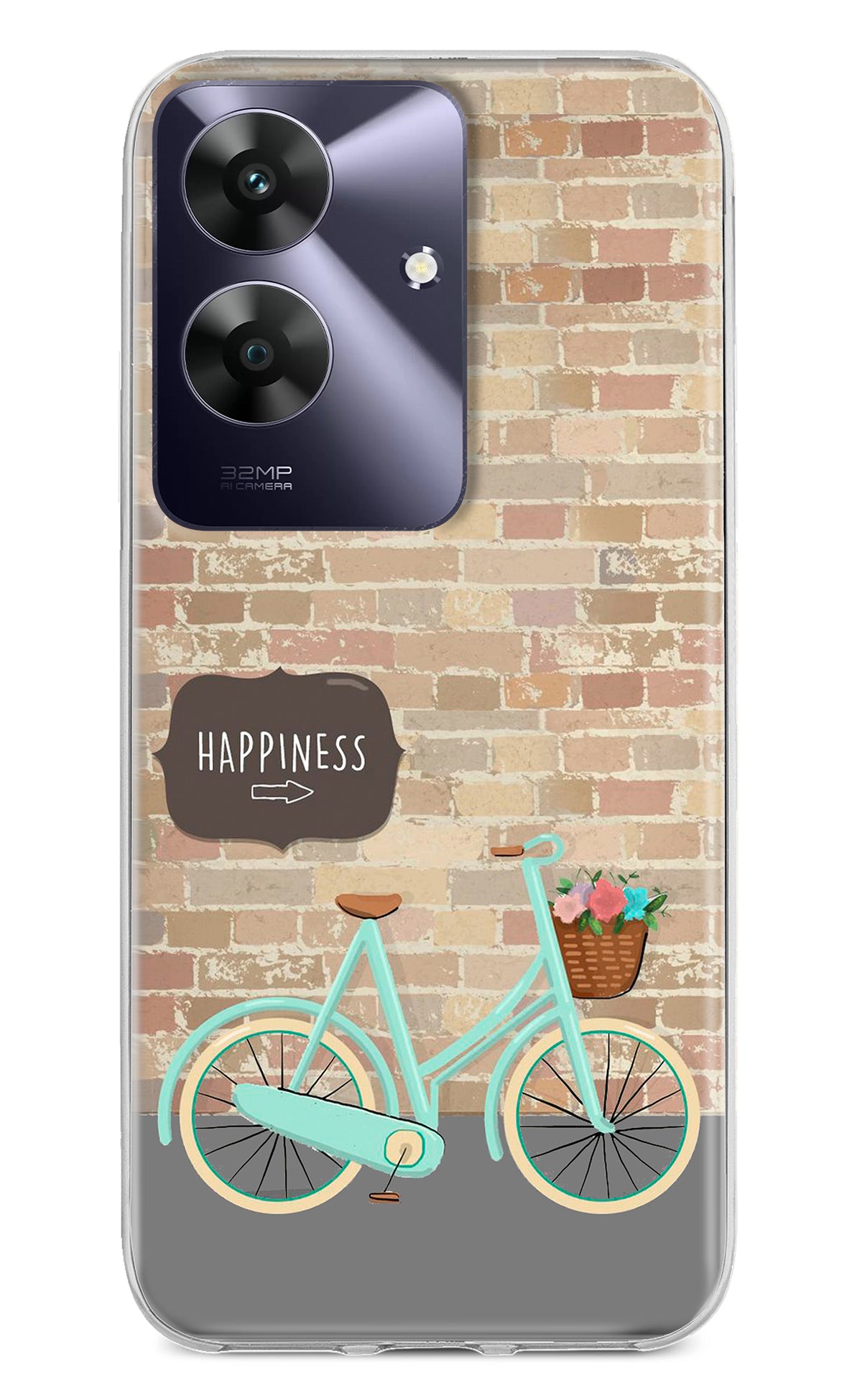 Happiness Artwork Realme C61 Back Cover