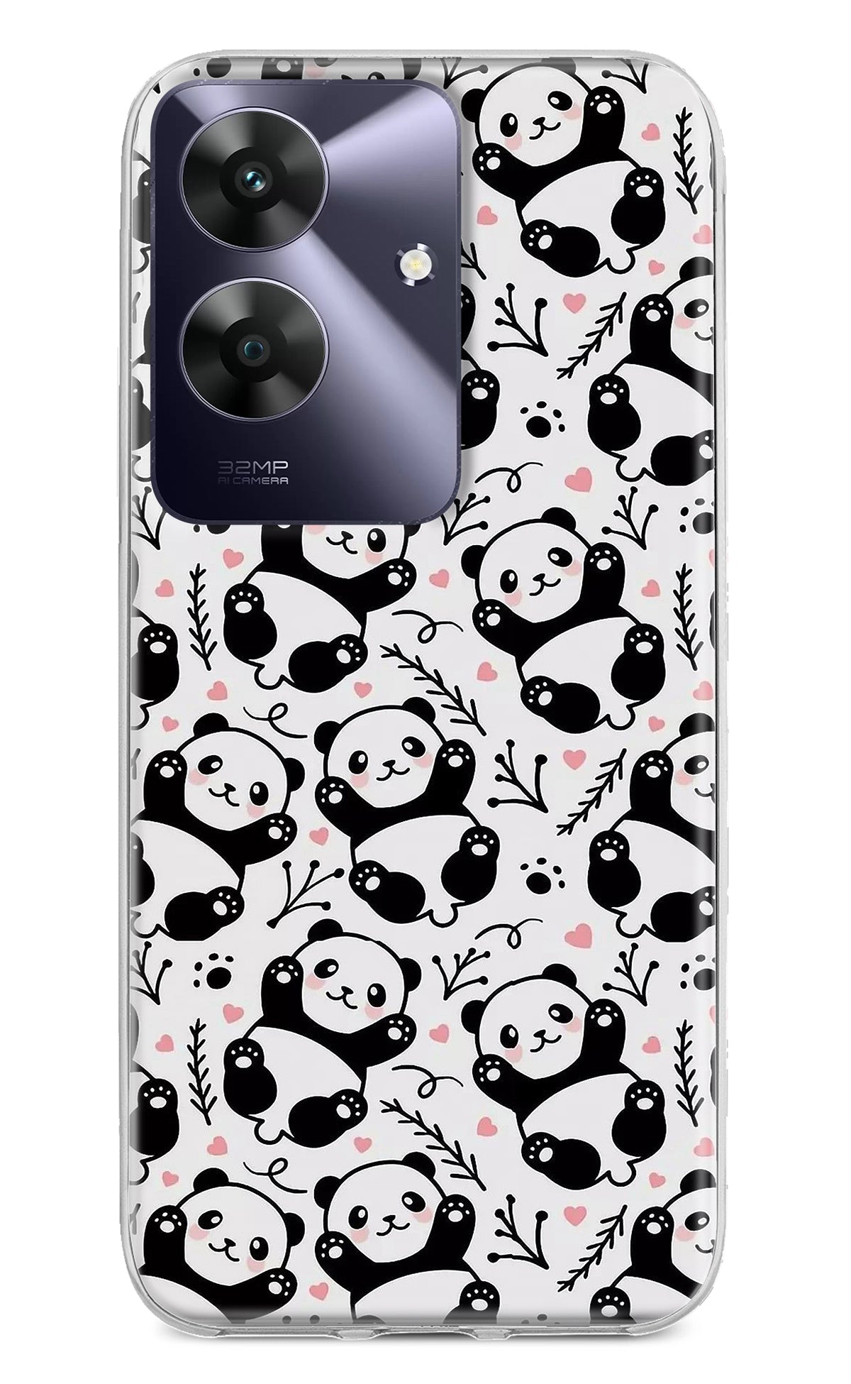 Cute Panda Realme C61 Back Cover