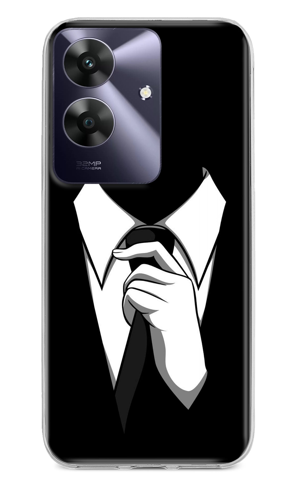 Black Tie Realme C61 Back Cover