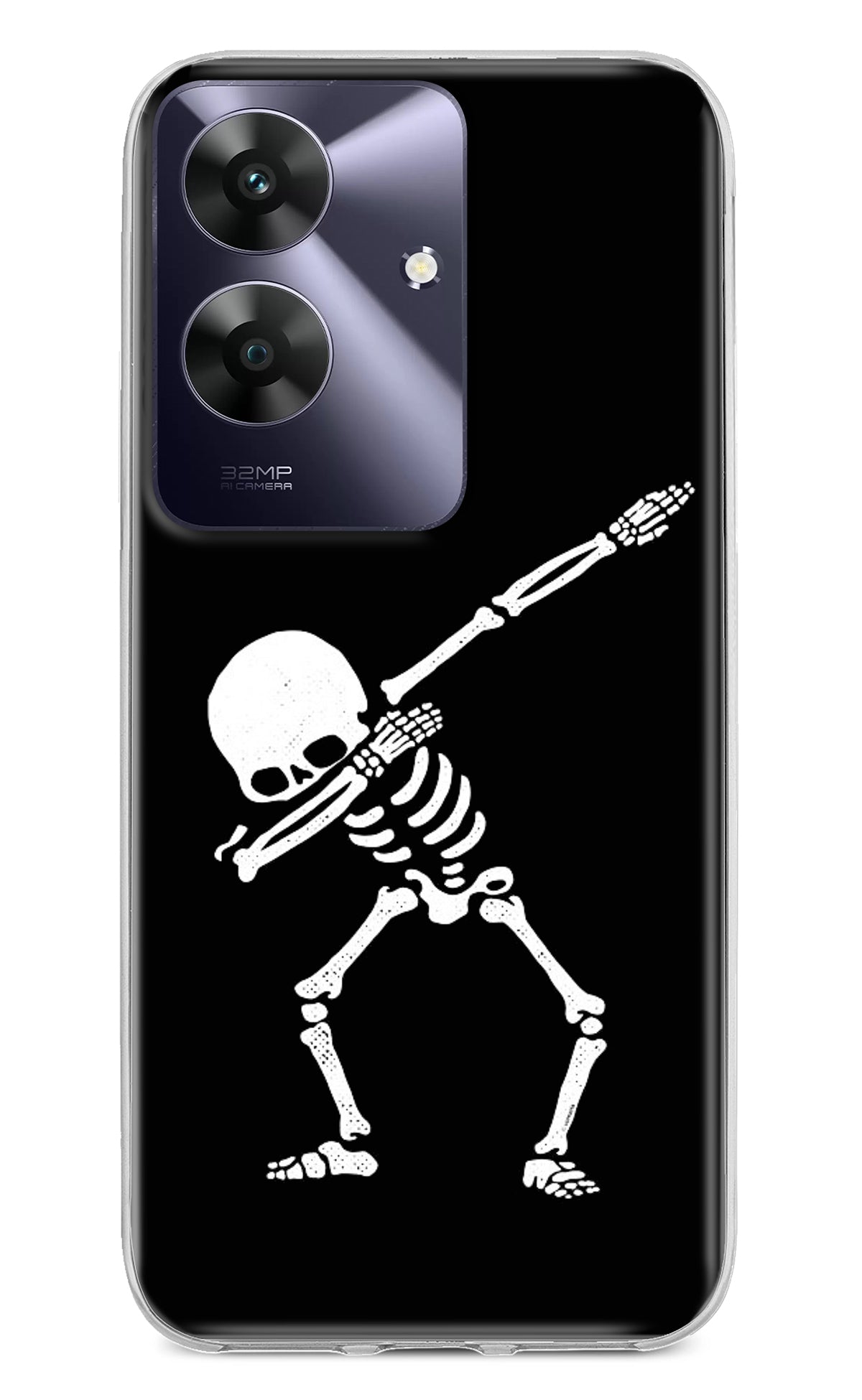 Dabbing Skeleton Art Realme C61 Back Cover