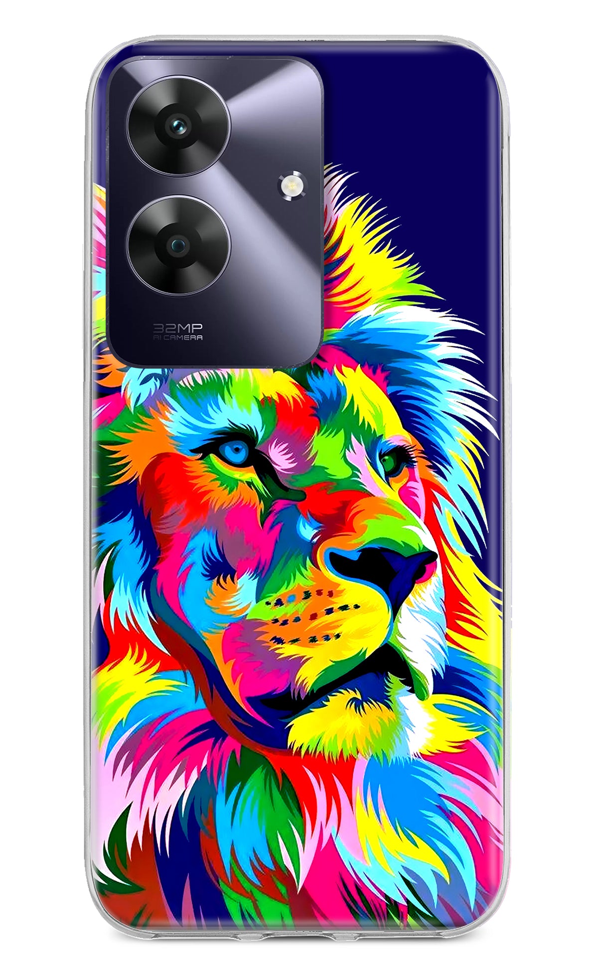 Vector Art Lion Realme C61 Back Cover