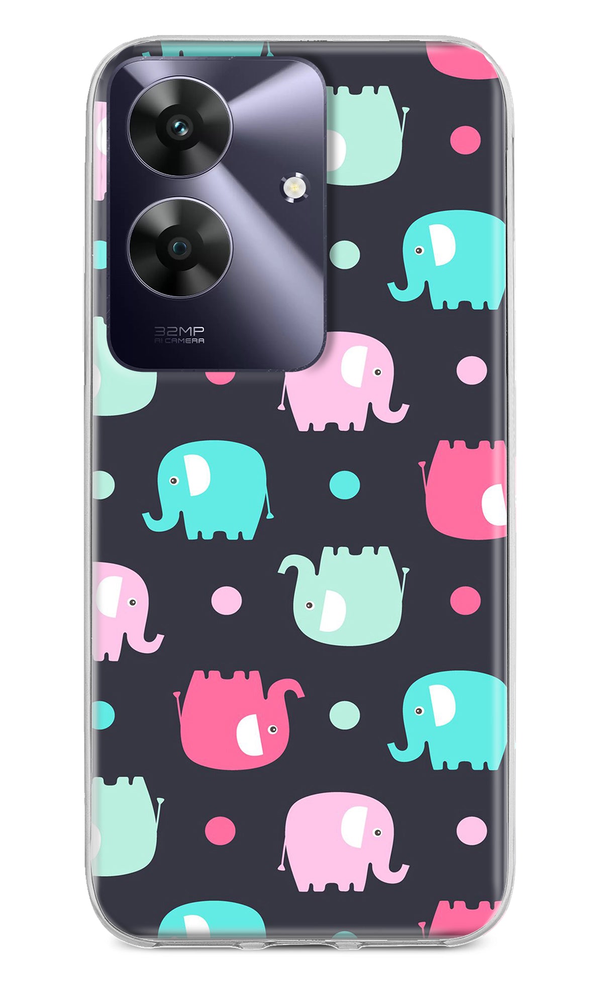 Elephants Realme C61 Back Cover