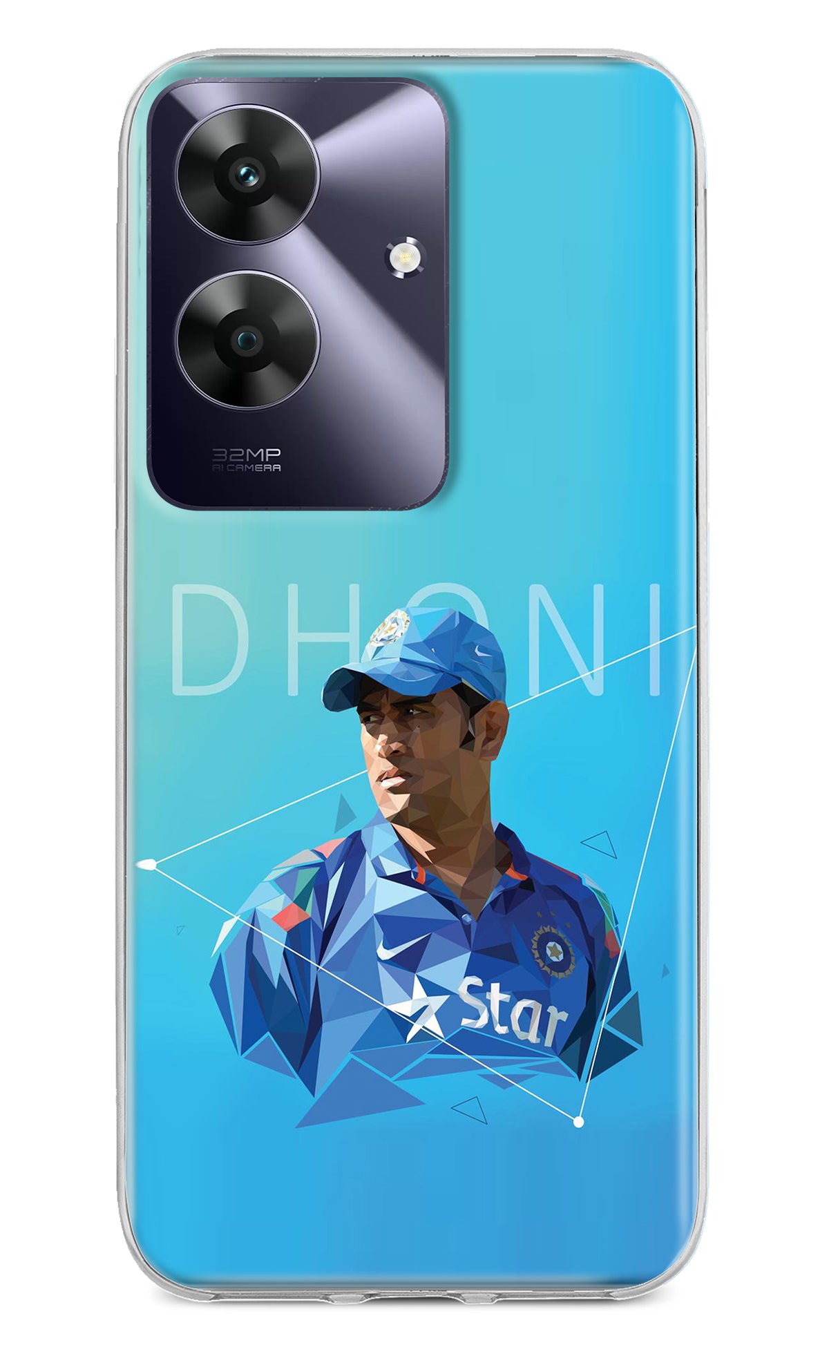 Dhoni Artwork Realme C61 Back Cover