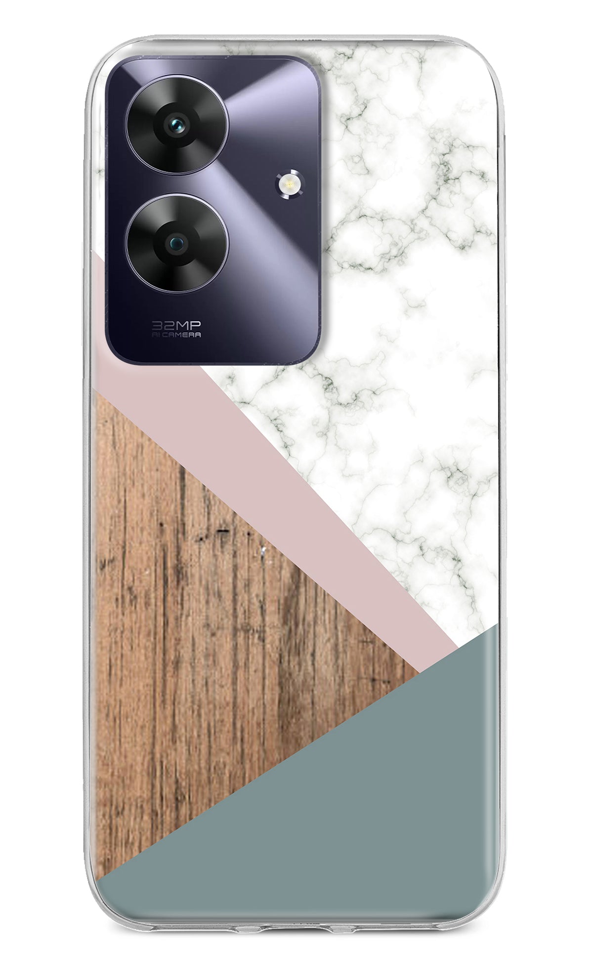 Marble wood Abstract Realme C61 Back Cover