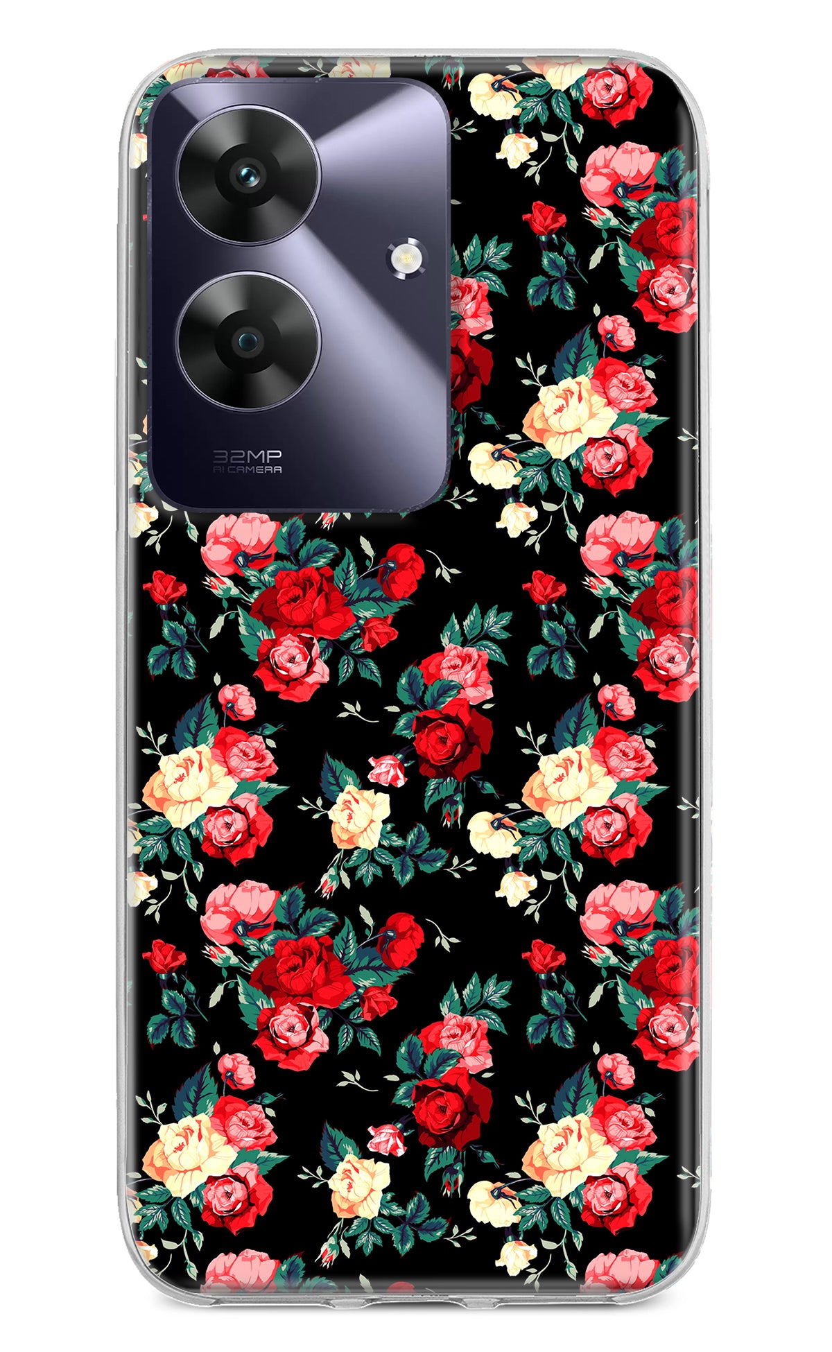 Rose Pattern Realme C61 Back Cover