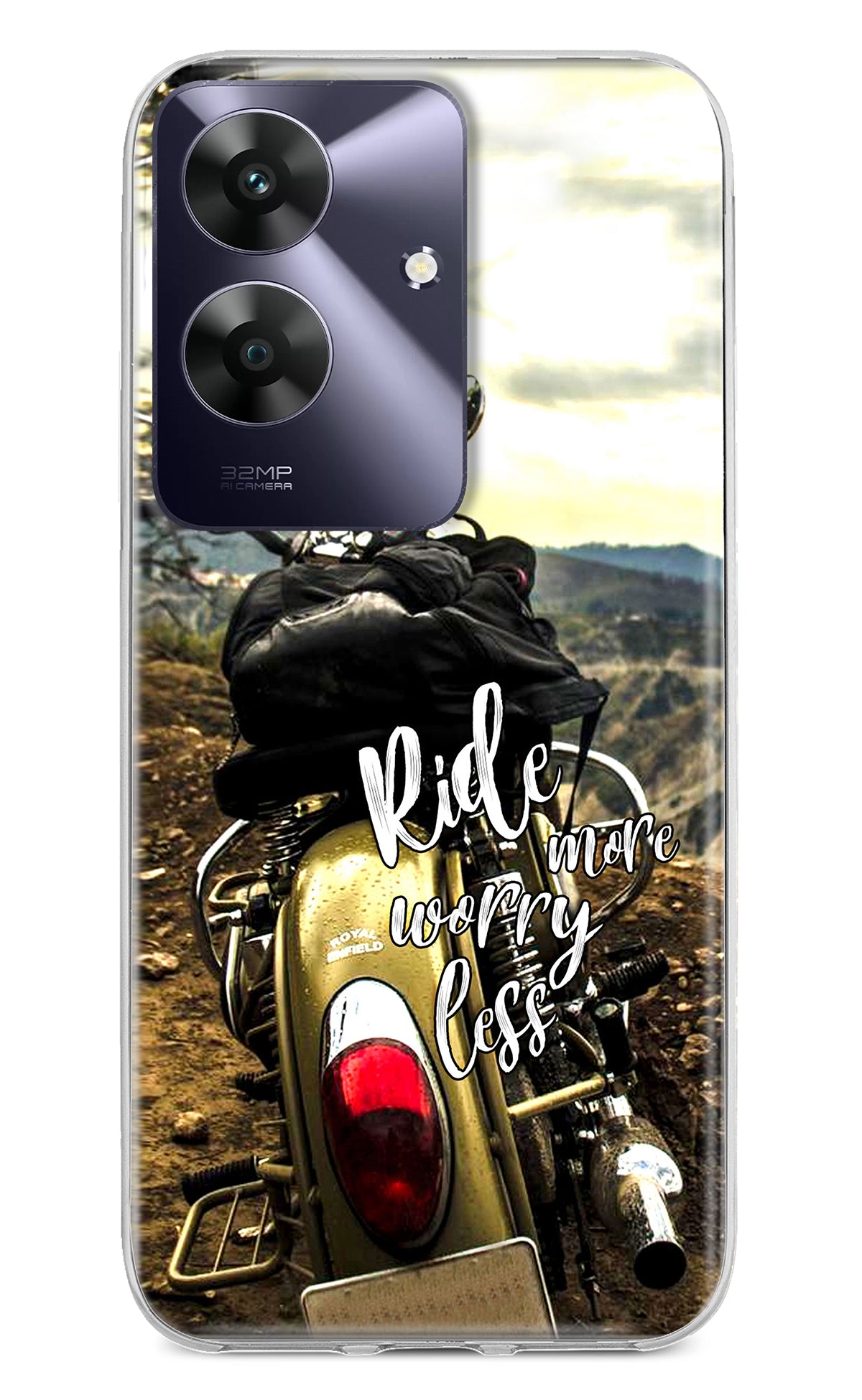 Ride More Worry Less Realme C61 Back Cover