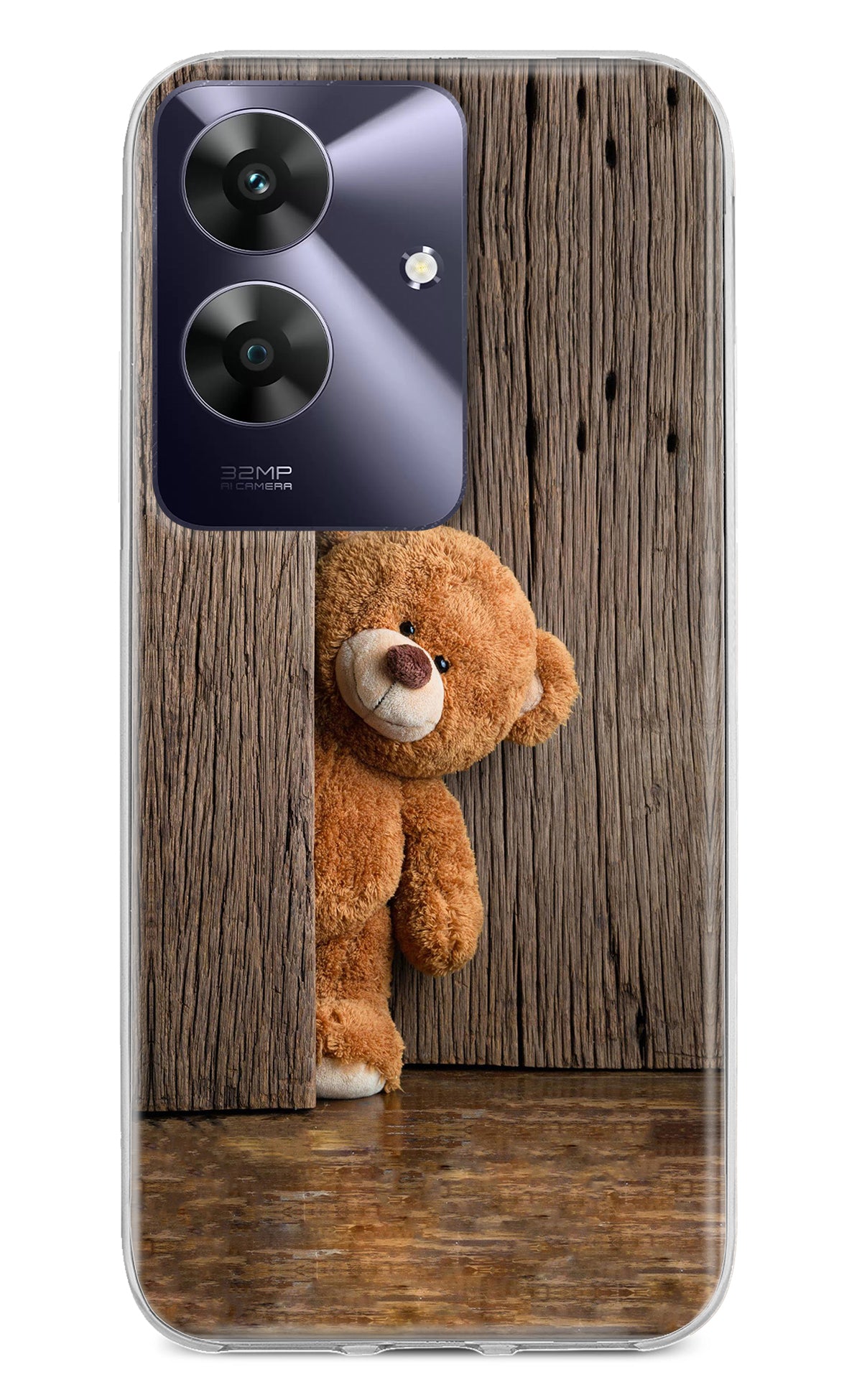 Teddy Wooden Realme C61 Back Cover