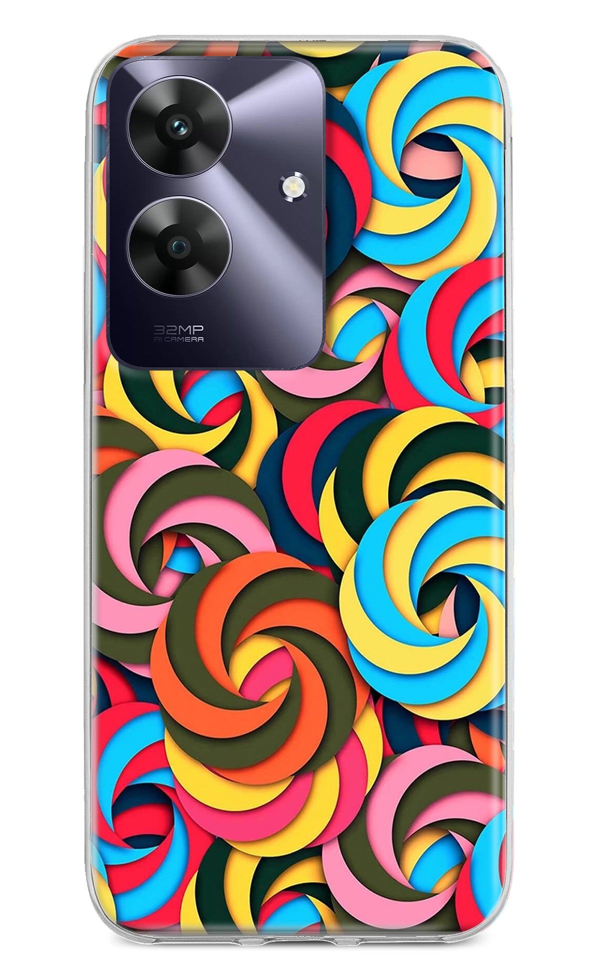 Spiral Pattern Realme C61 Back Cover