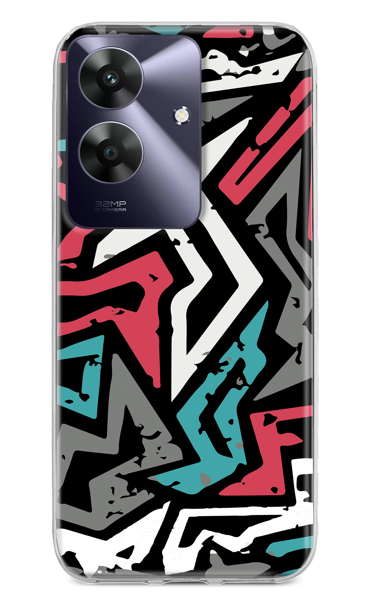 Geometric Graffiti Realme C61 Back Cover