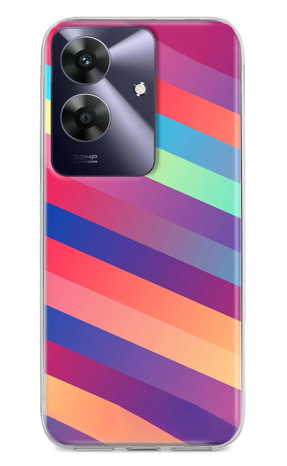 Stripes color Realme C61 Back Cover